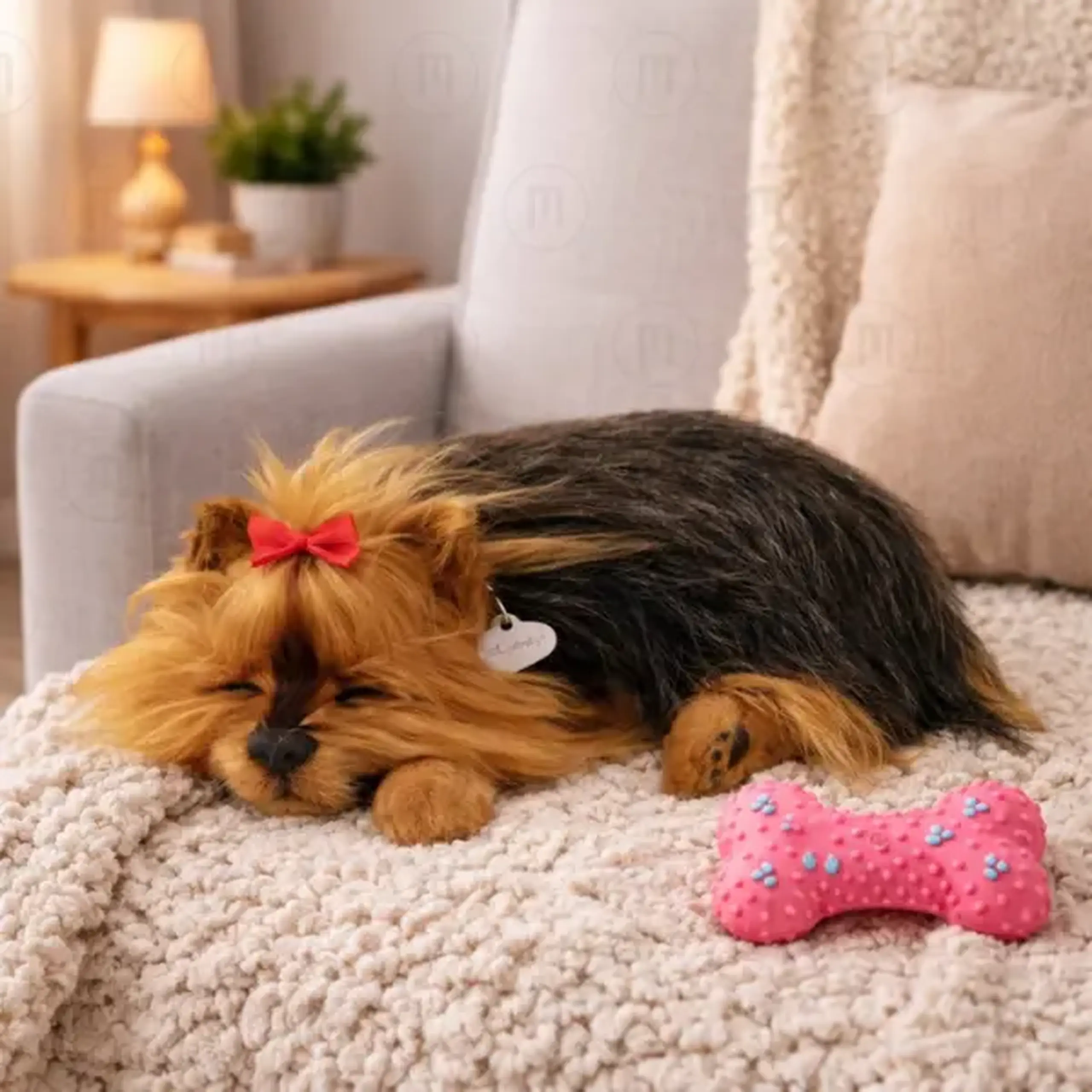 Cățeluș "Yorkshire Terrier” cu imitație de respirație