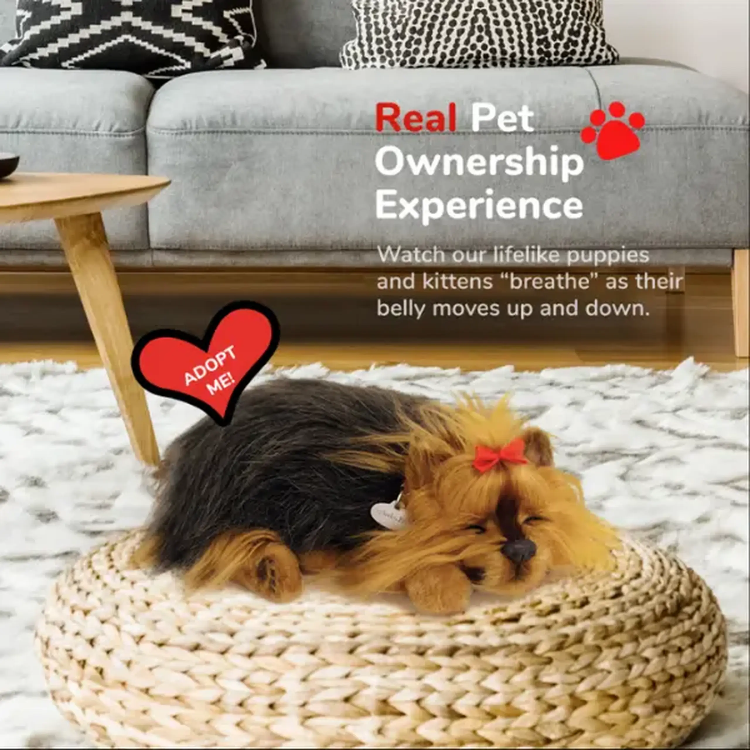 Cățeluș "Yorkshire Terrier” cu imitație de respirație
