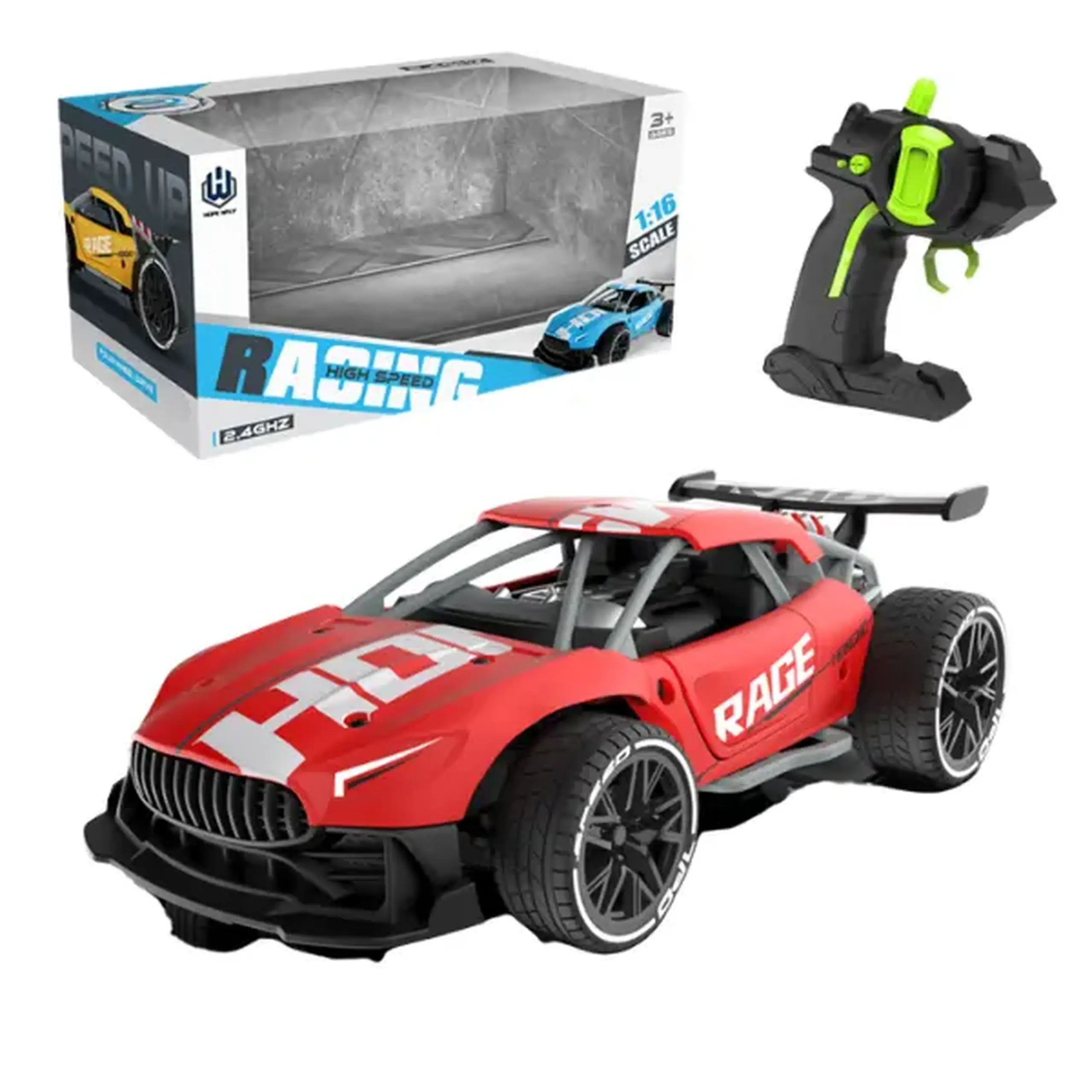 Mașină Radio-Control: cu acumulator 3.7V și încărcare USB (3 culori)
