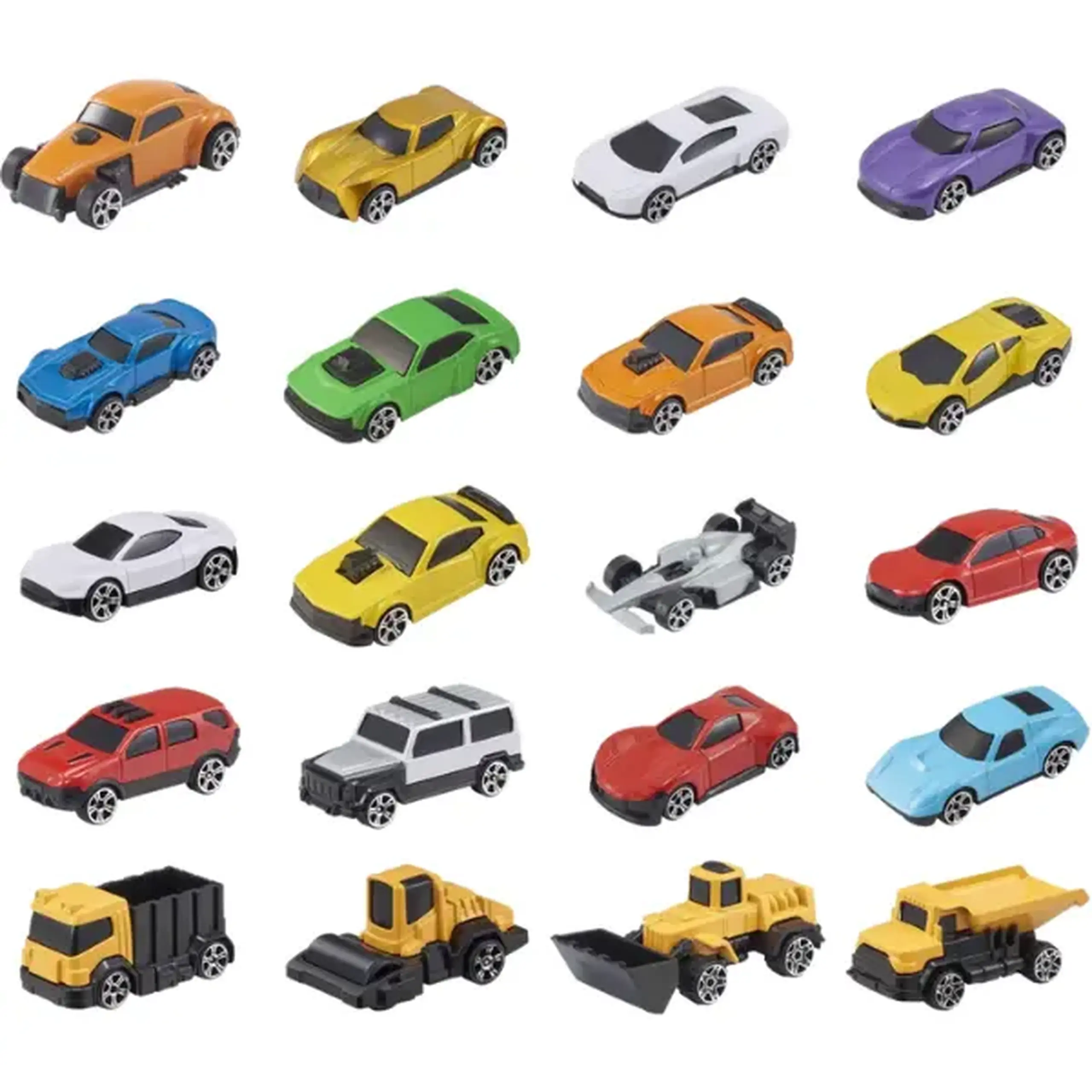 Set de 20 mașini Teamsterz Street Machines Die-Cast, în as.