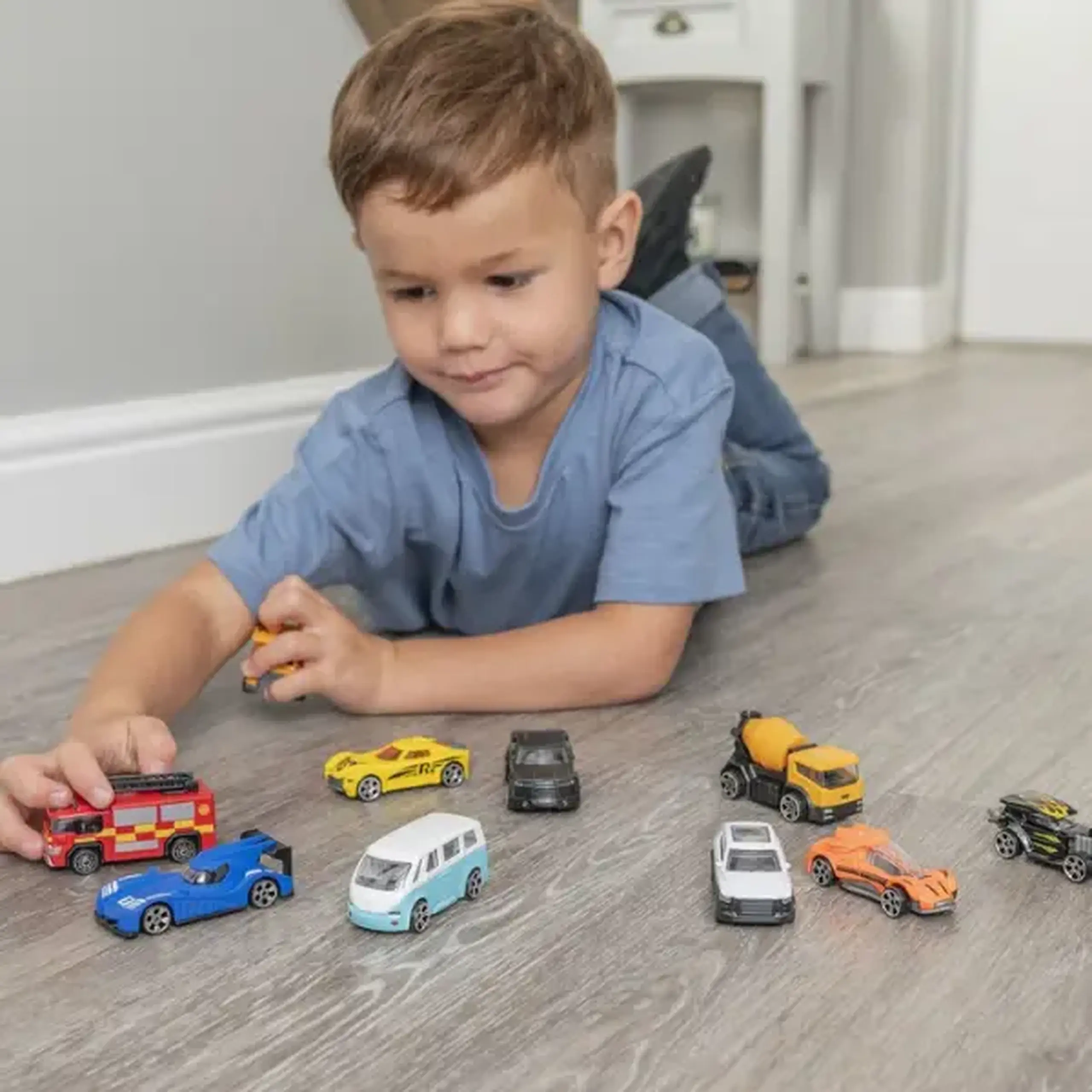 Set de 20 mașini Teamsterz Street Machines Die-Cast, în as.
