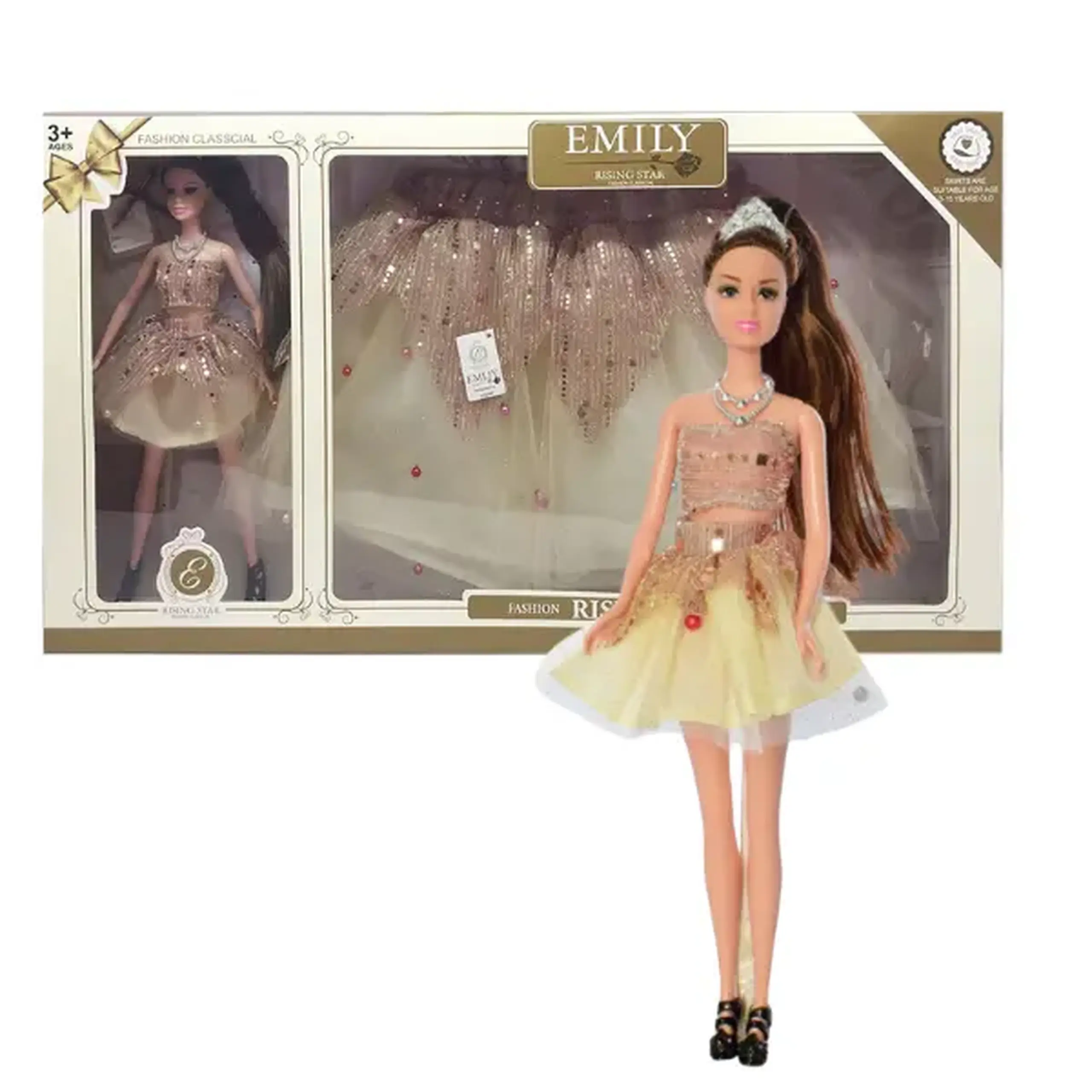 Set de joc: păpușa "EMILY" + fustă pentru copil