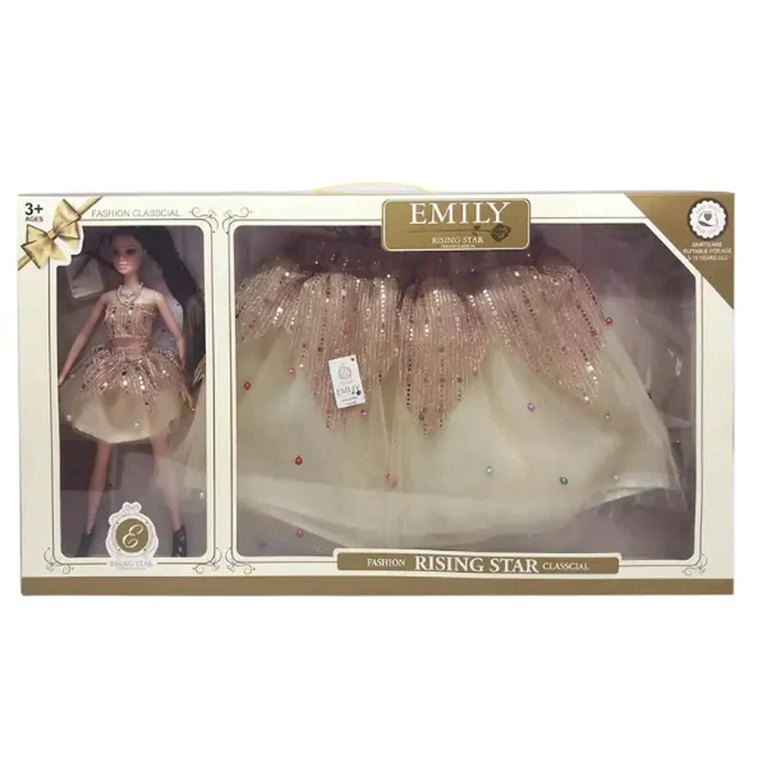 Set de joc: păpușa "EMILY" + fustă pentru copil