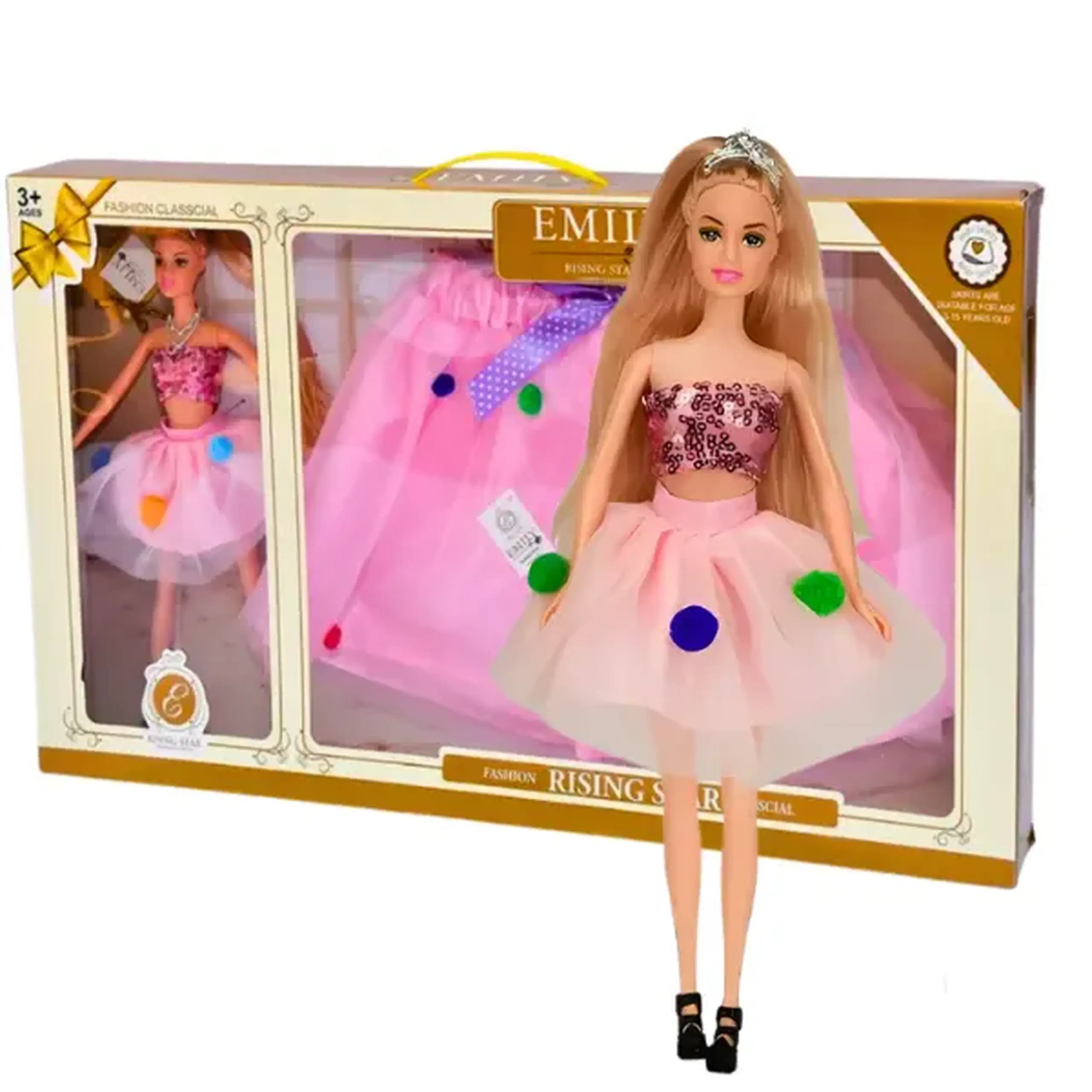 Set de joc: păpușa "EMILY" + fustă pentru copil