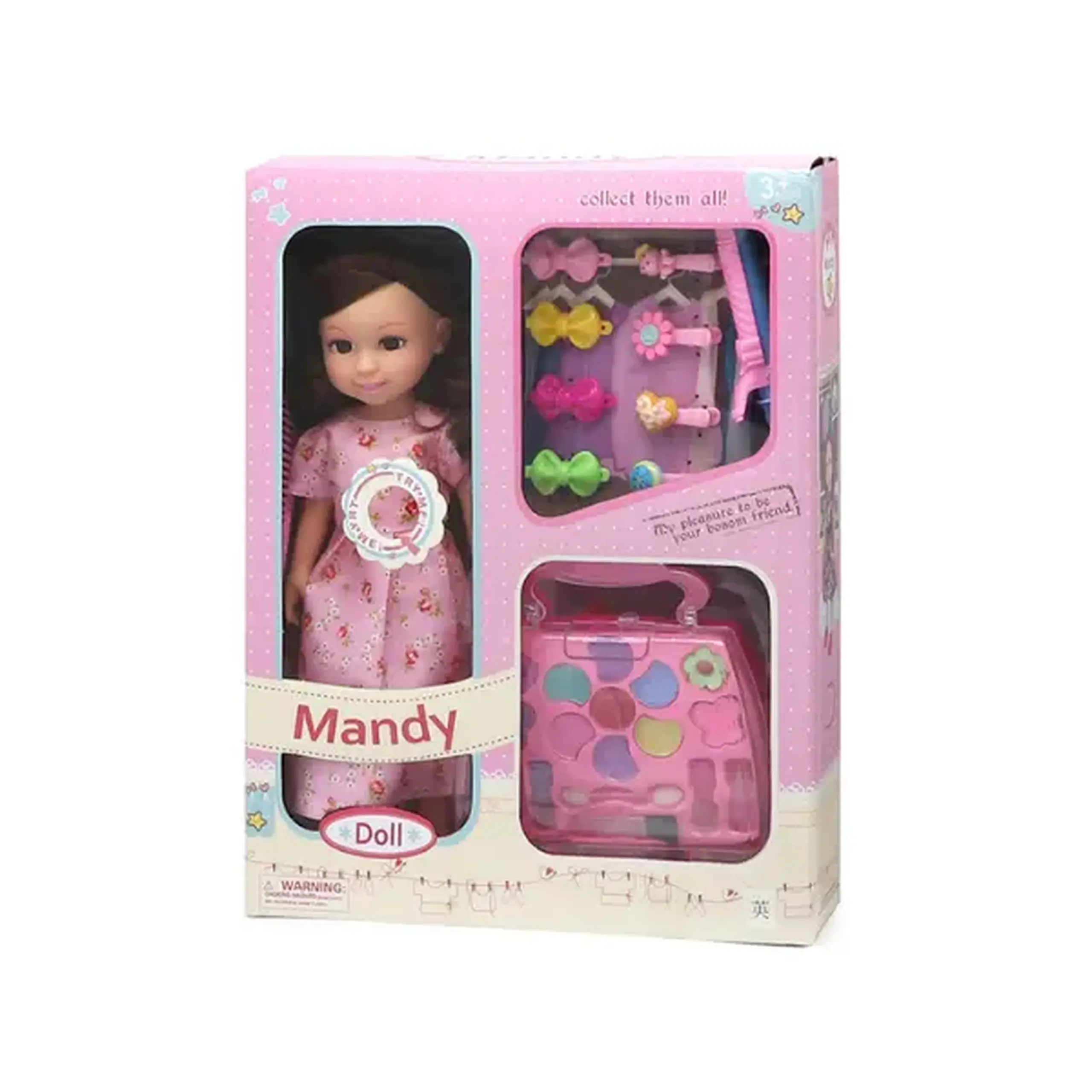 Păpușa Mandy cu accesorii și gentuță