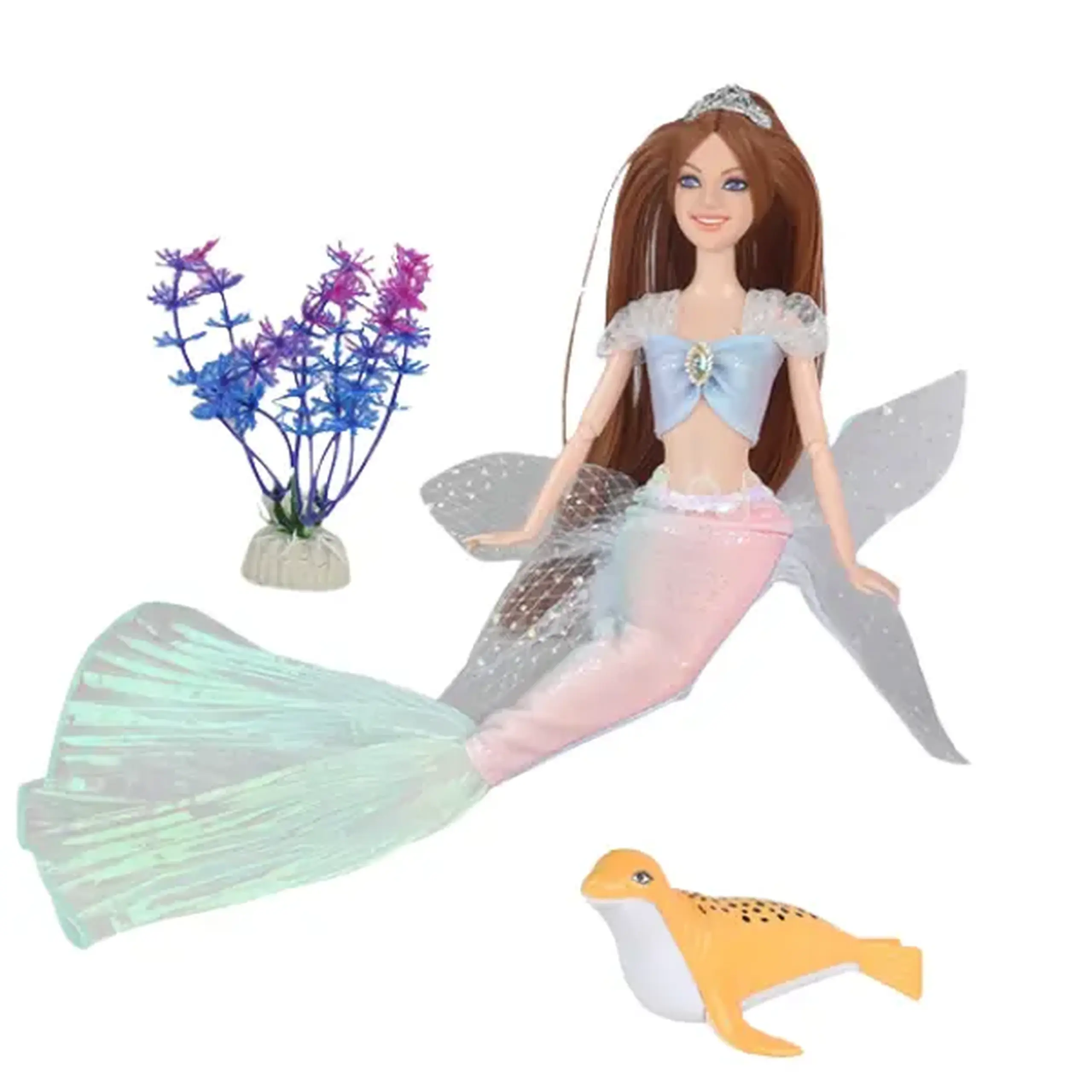 Păpușa Emily "Sirena cu animaluț de companie de mare"