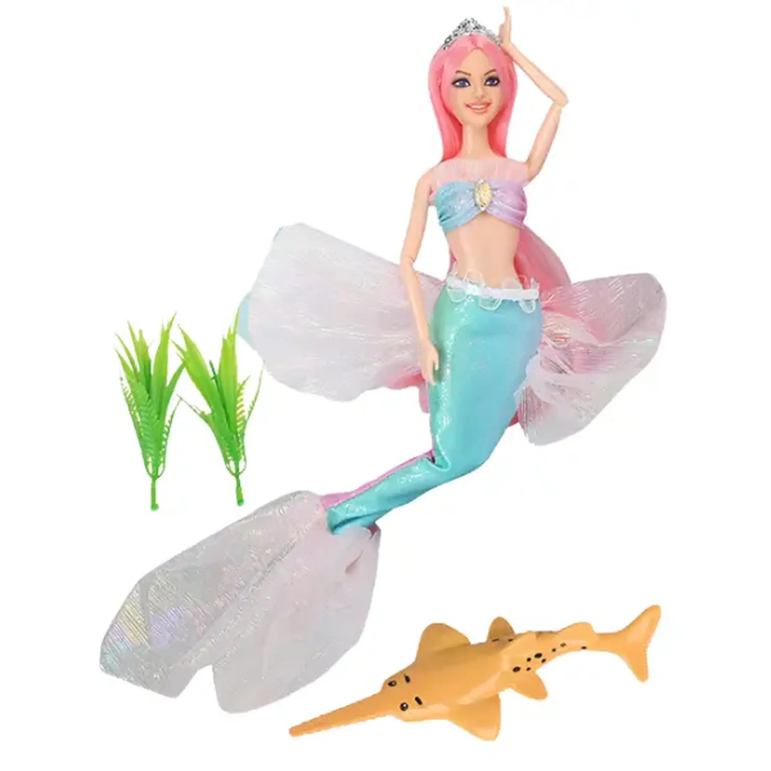 Păpușa Emily "Sirena cu animaluț de companie de mare"