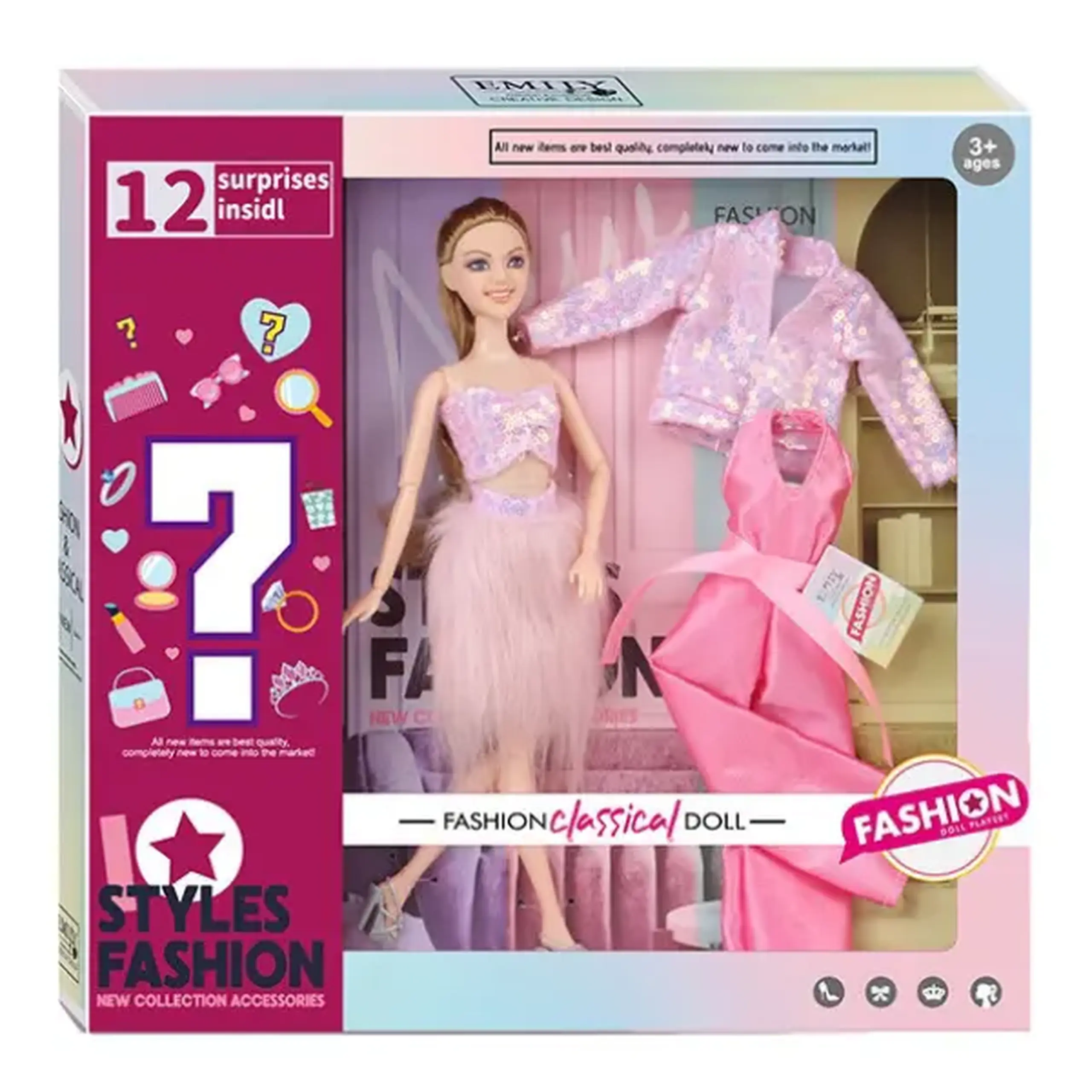 Păpușă fashionista cu surpriză