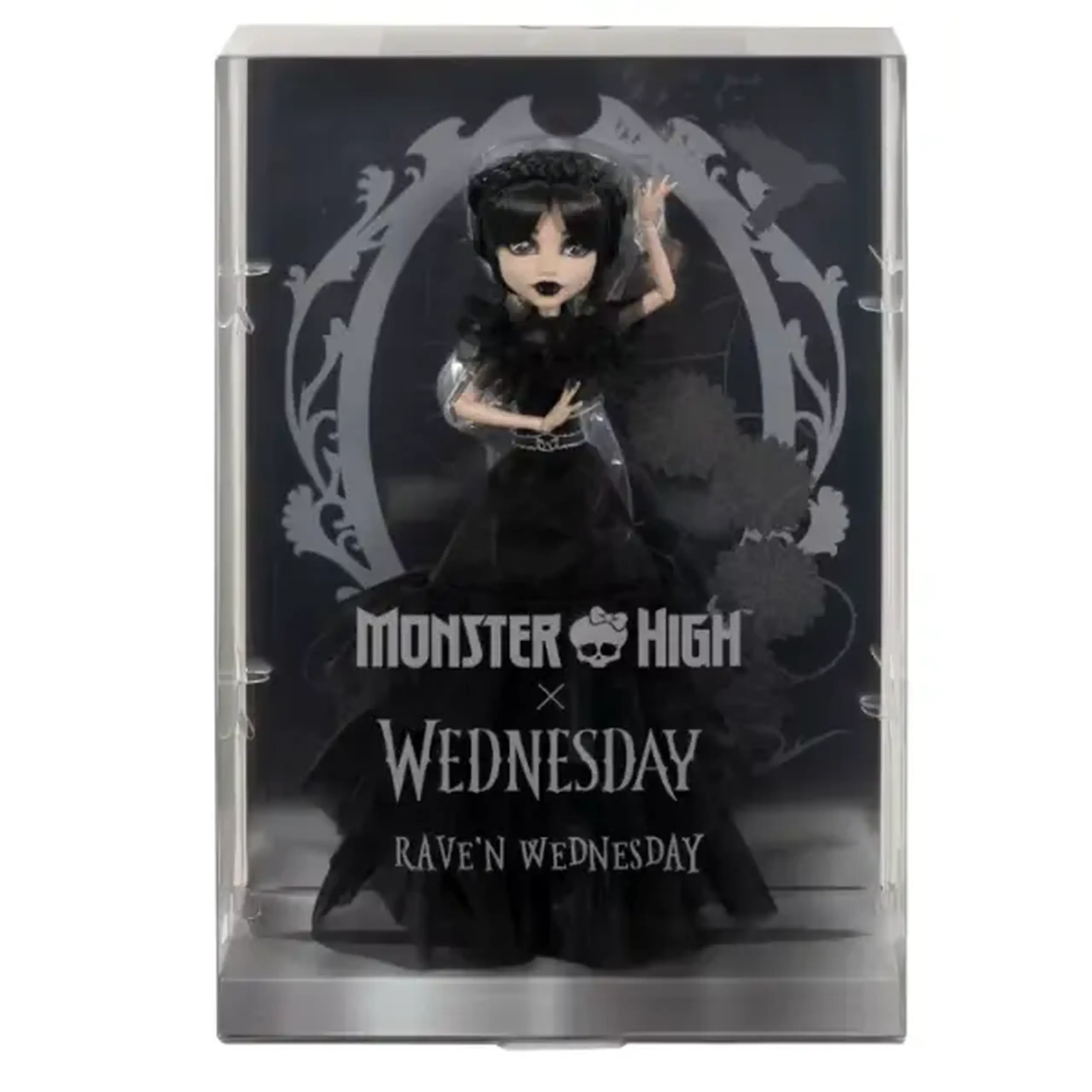 Set de joc Monster High "Păpușa Wednesday în Rochie", cu accesorii