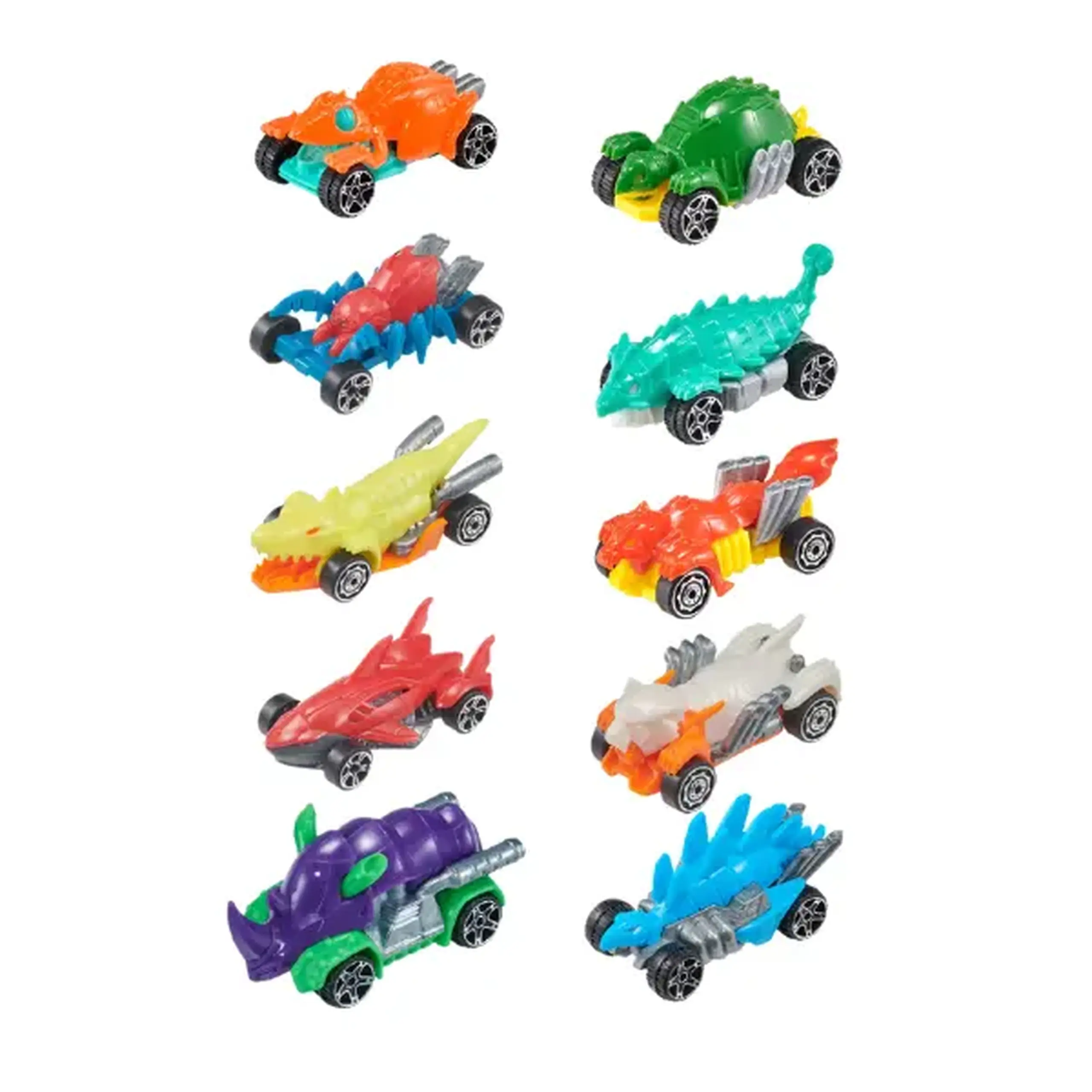 Set de 10 mașini Teamsterz Beast Machines Die-Cast, în as.