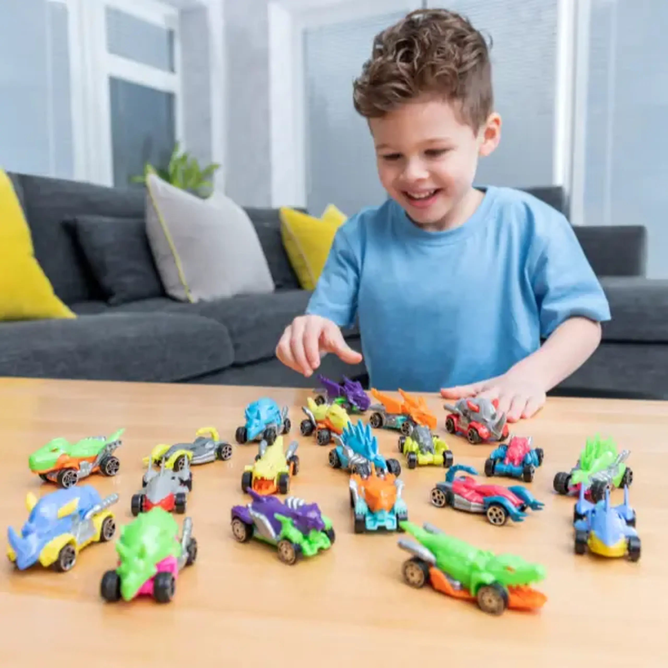 Set de 10 mașini Teamsterz Beast Machines Die-Cast, în as.