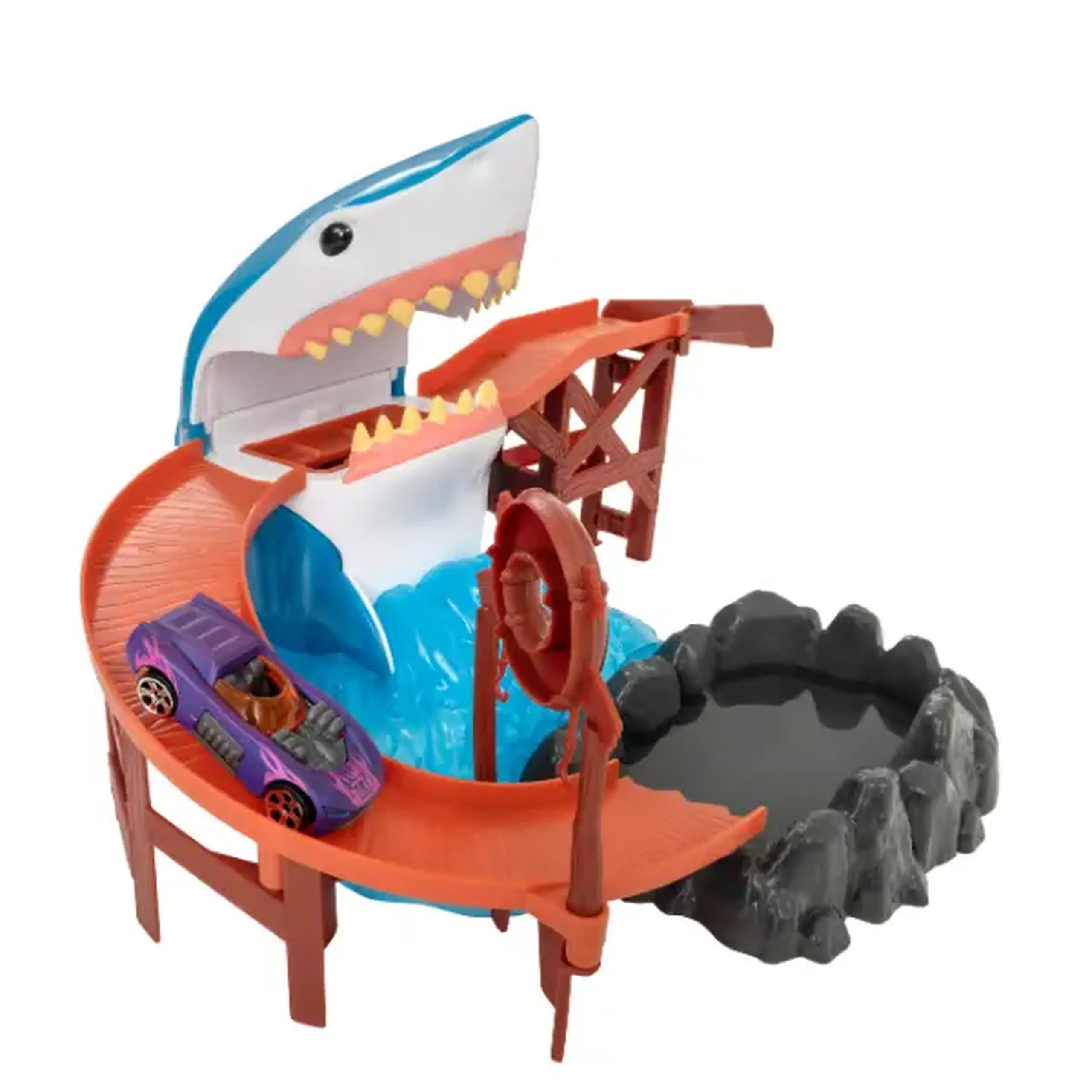 Set de joacă: «Pistă cu rechin și mașinuță schimbătoare de culoare» Teamsterz