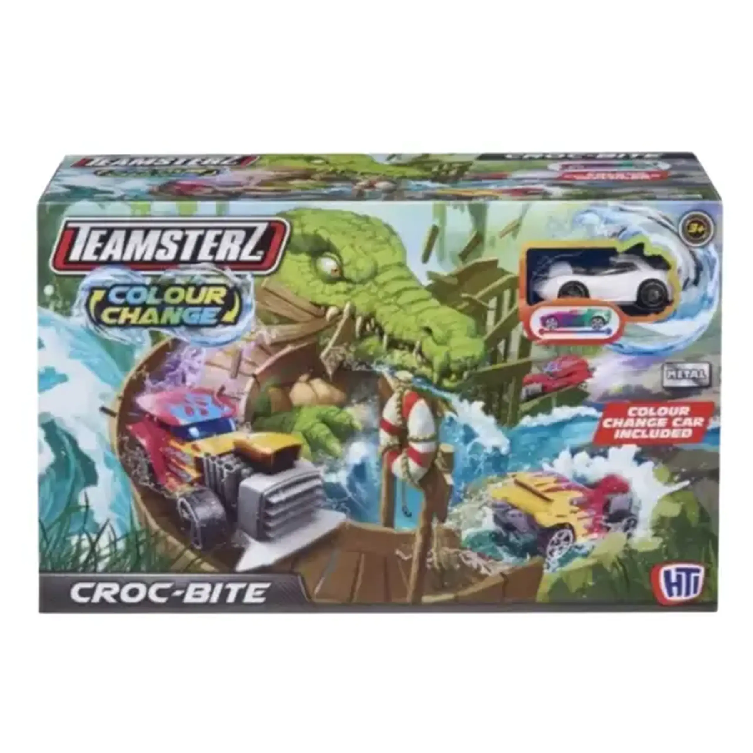 Set de joacă: «Pistă cu crocodil și mașinuță schimbătoare de culoare» Teamsterz