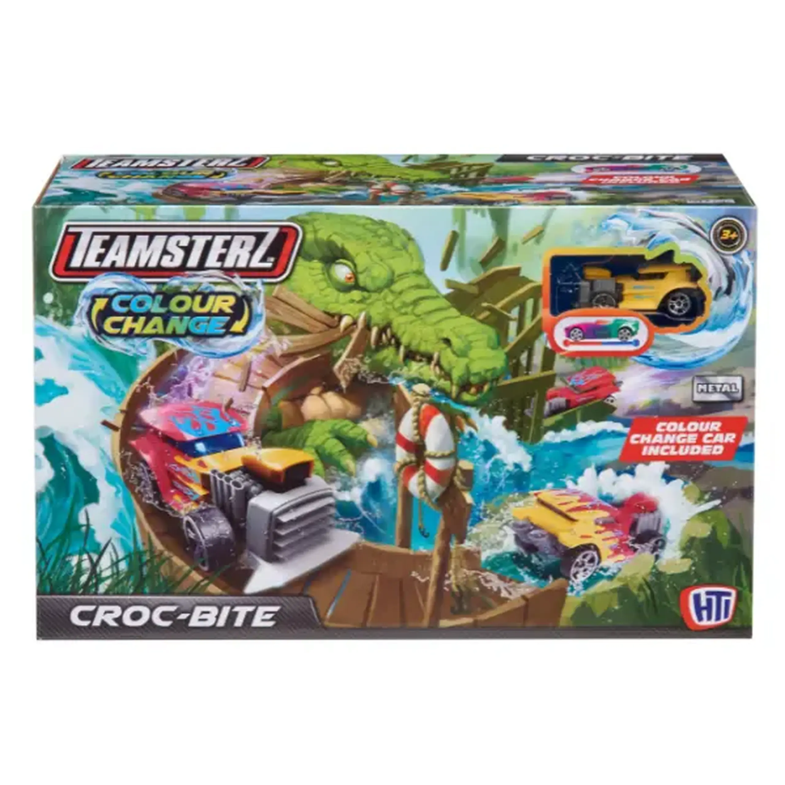 Set de joacă: «Pistă cu crocodil și mașinuță schimbătoare de culoare» Teamsterz