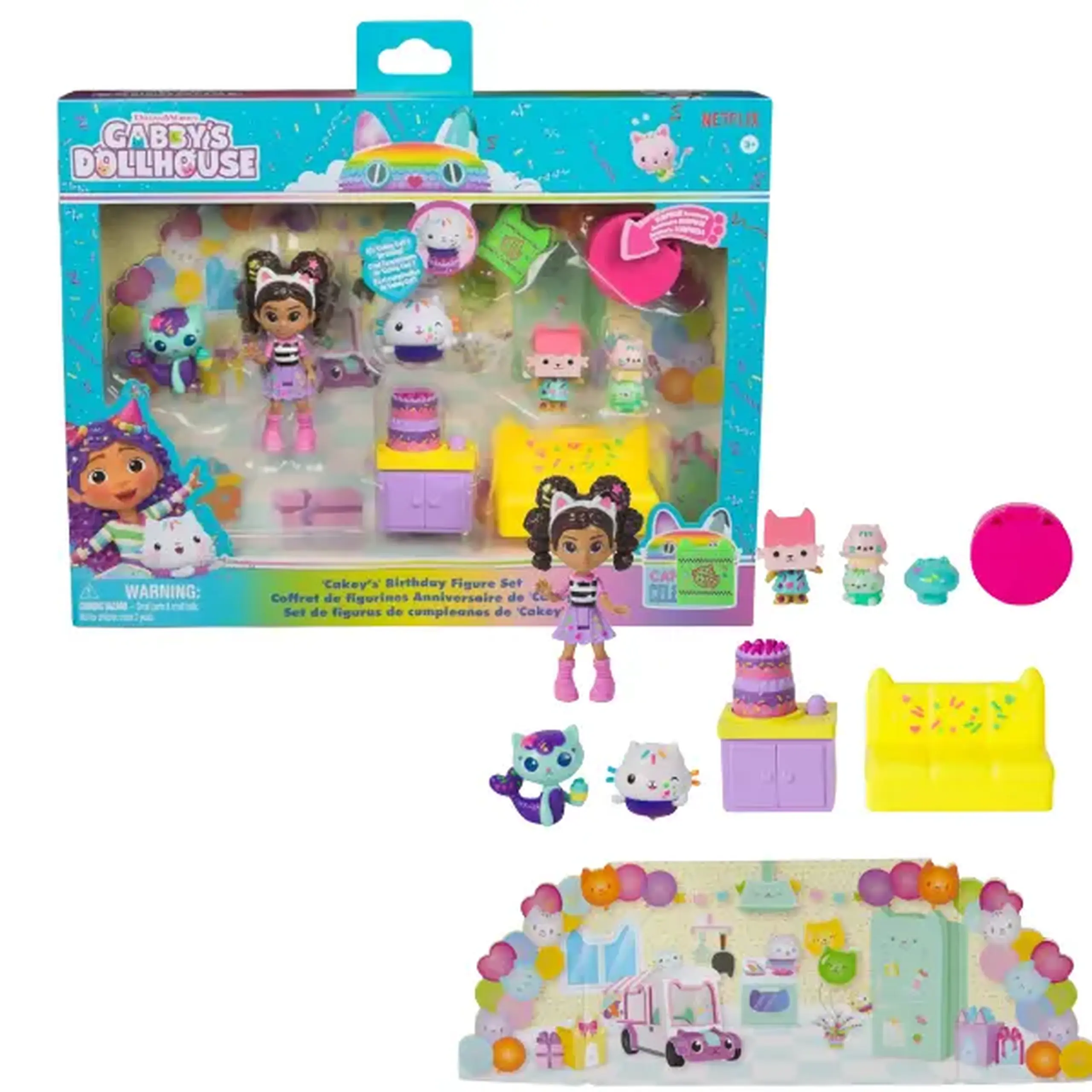 Set de figurine: Cadou aniversar Brioșel, seria "Gabby’s Dollhouse"