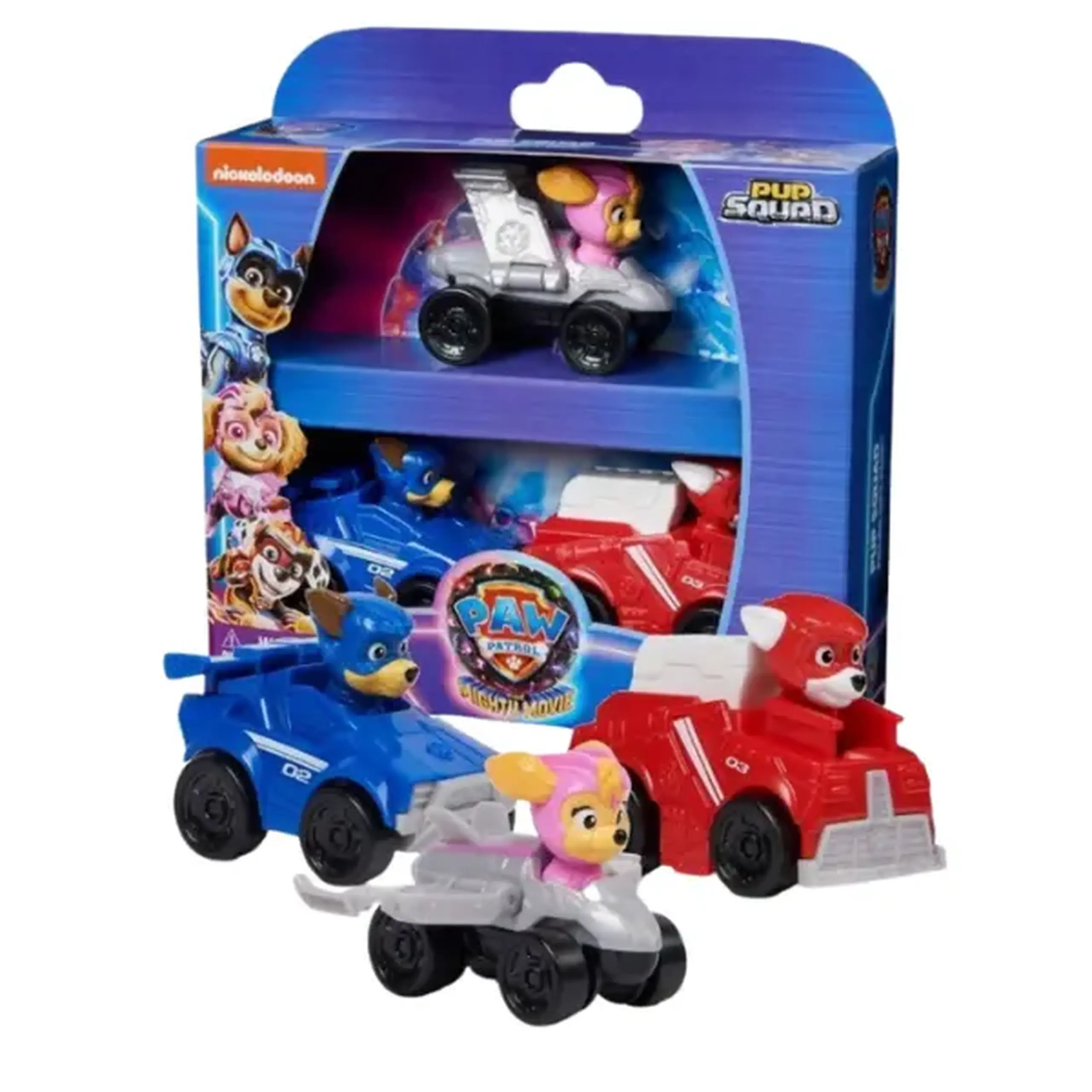 Set de mini-vehicule: 3 nave spațiale, seria "Patrula Cățelușilor"