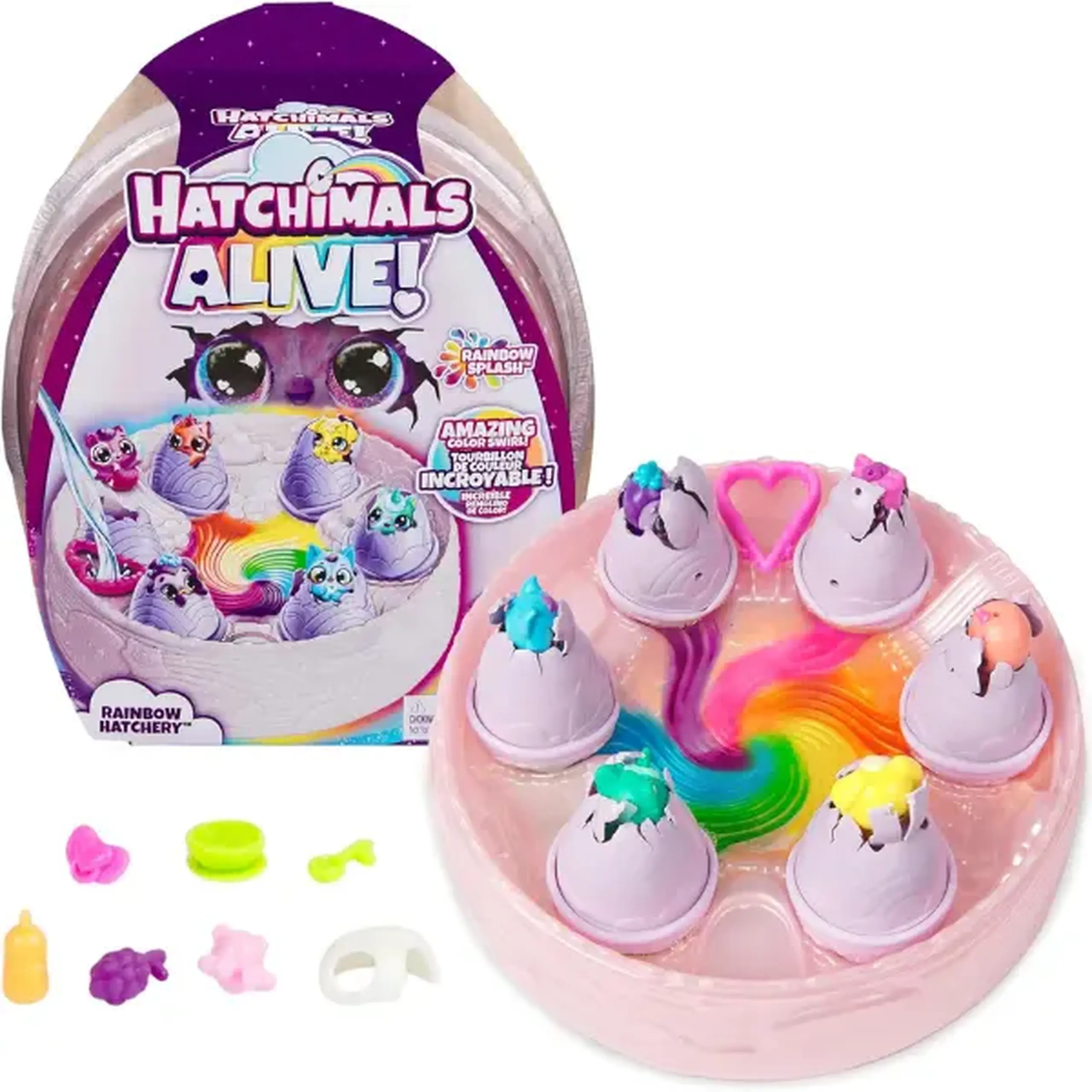 Set de joc "Hatchimals Alive Ieșit din Curcubeu", ass.