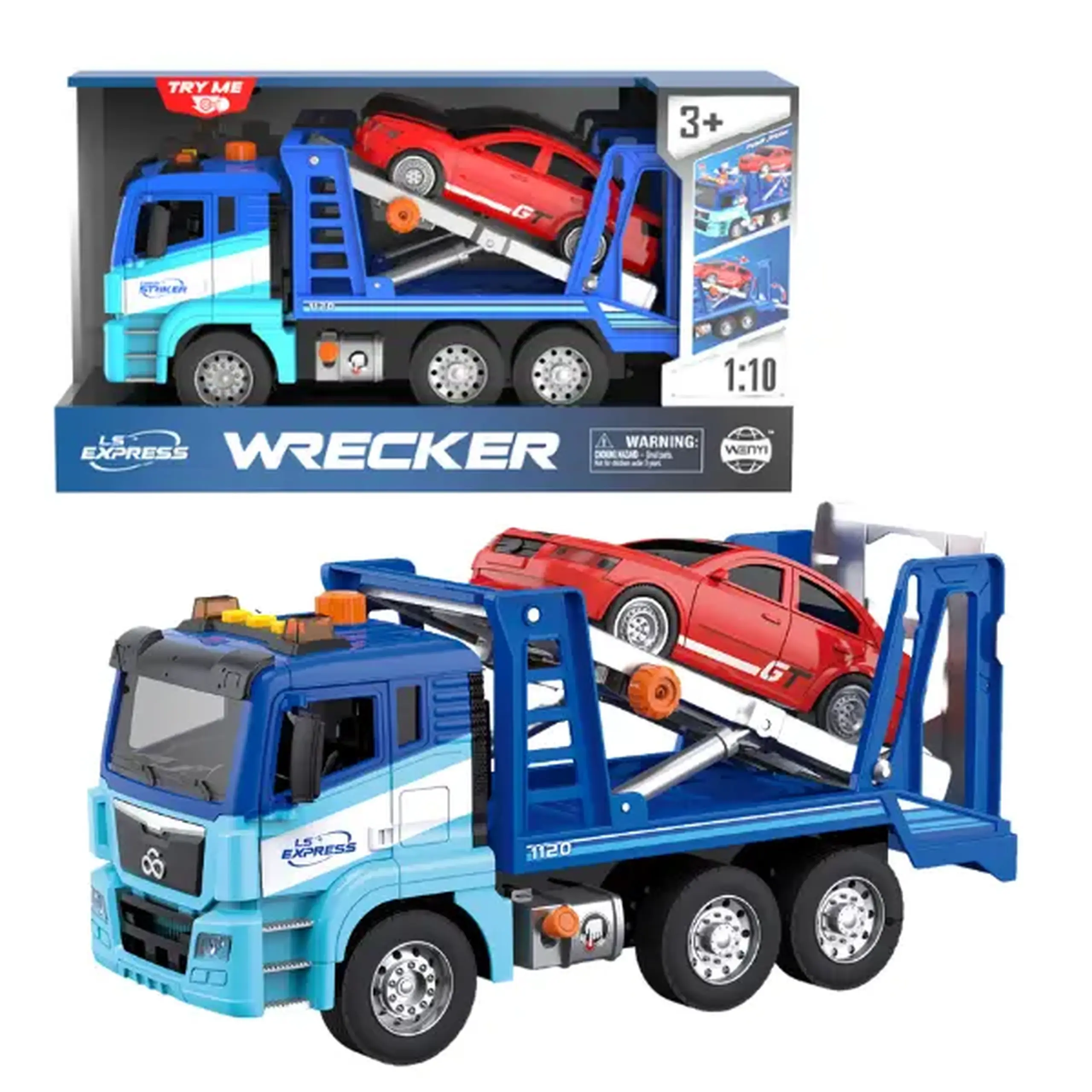 1:10 Camion cu macara cu fricțiune (lumini /sunete)