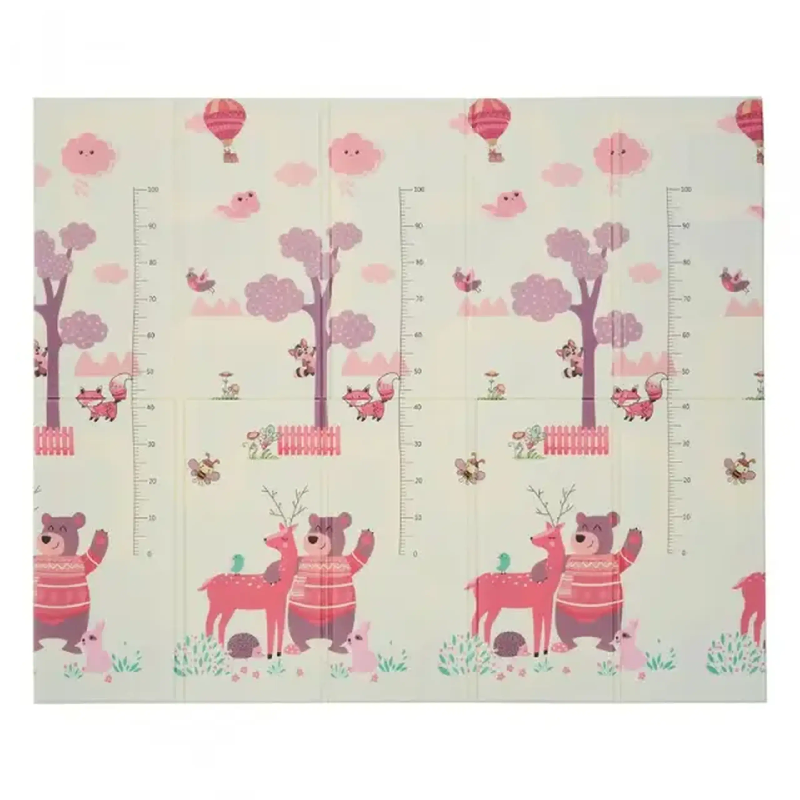 Covoras educativ cu 2 fete din spumă, 200 x 180 x 1 cm