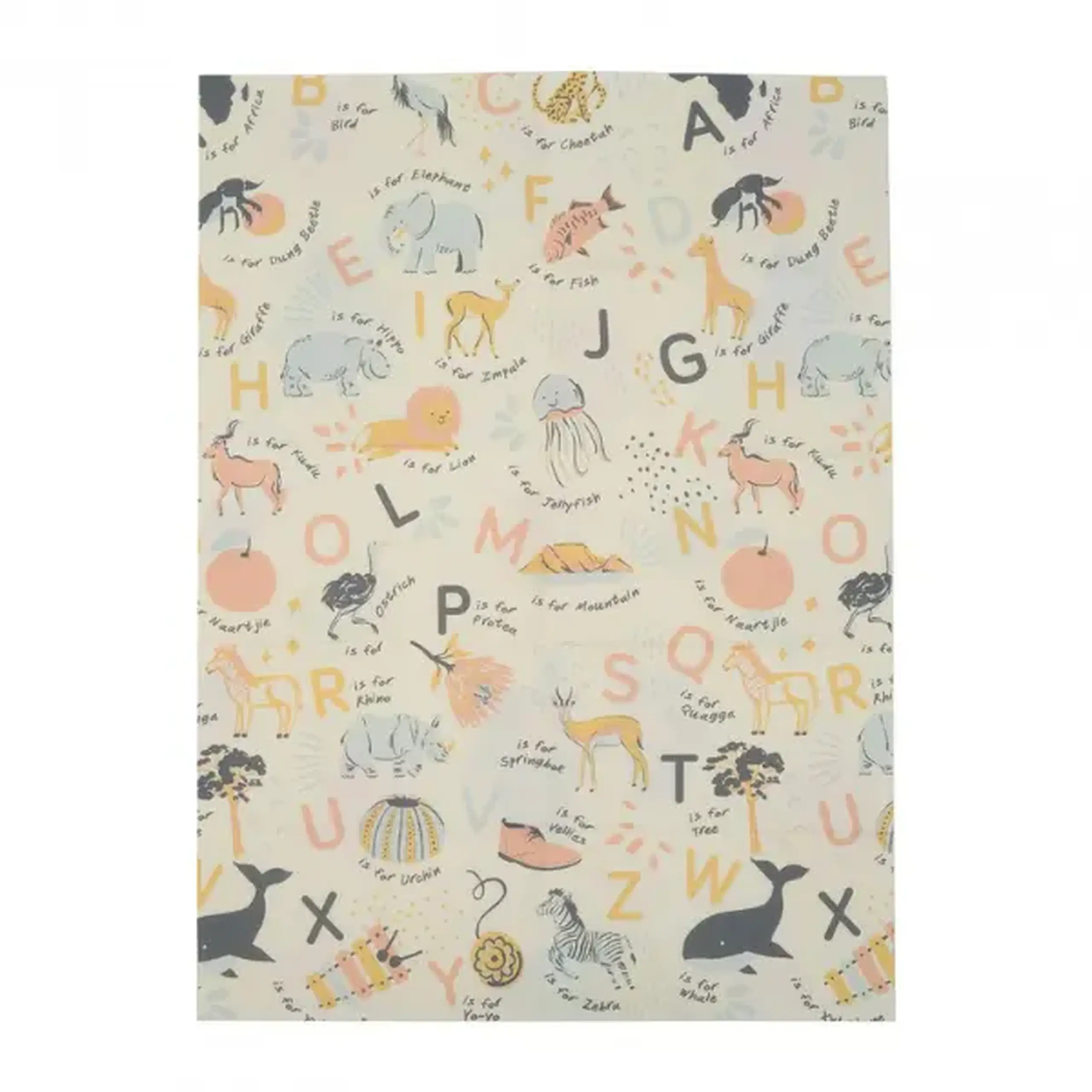 Covoras educativ cu 2 fete din spumă (alfabet), 180 x 120 x 1 cm