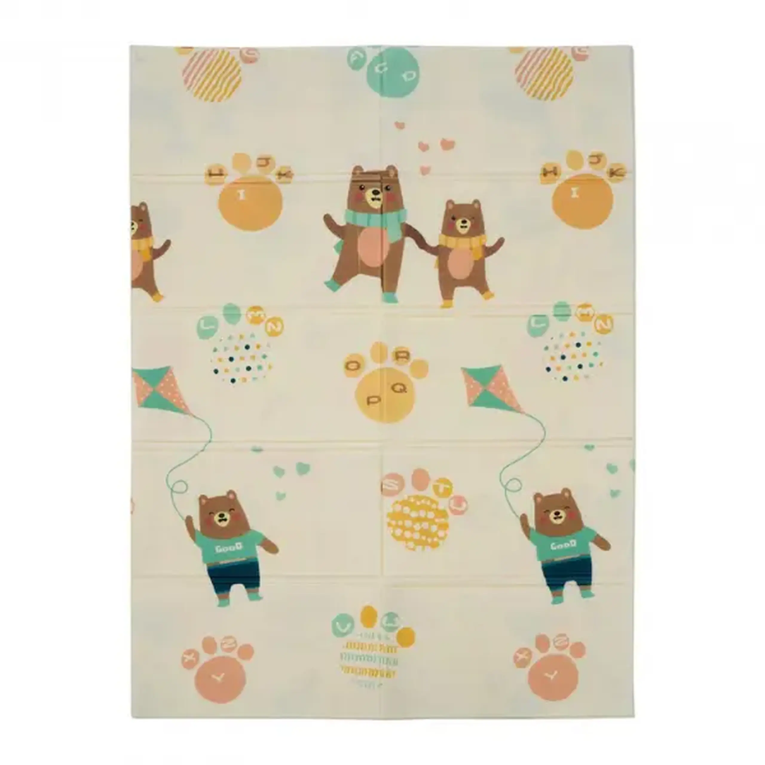 Covoras educativ cu 2 fete din spumă (alfabet), 180 x 120 x 1 cm
