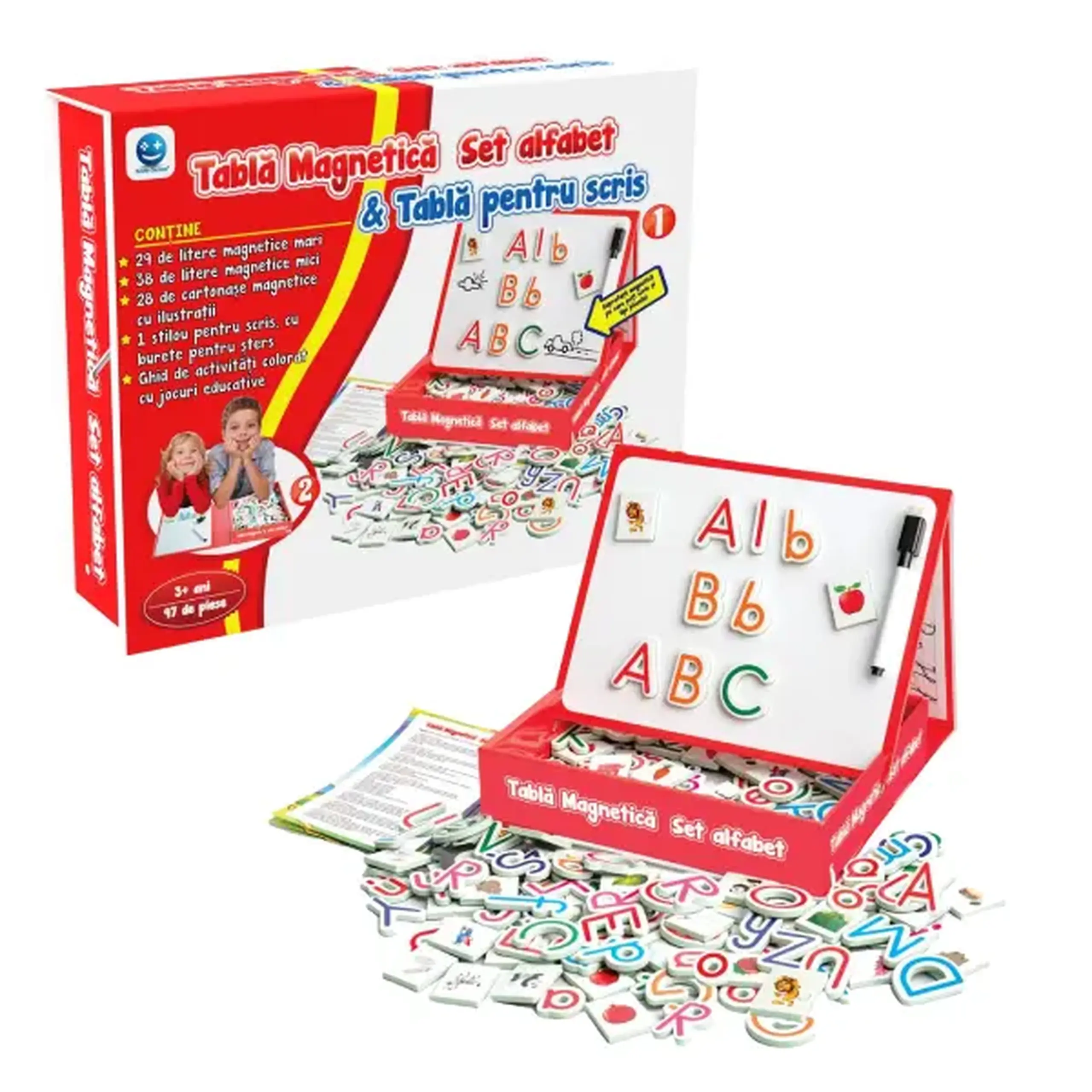 Joc educativ "Alfabetul pe tablă magnetică", (ro), Smile Games