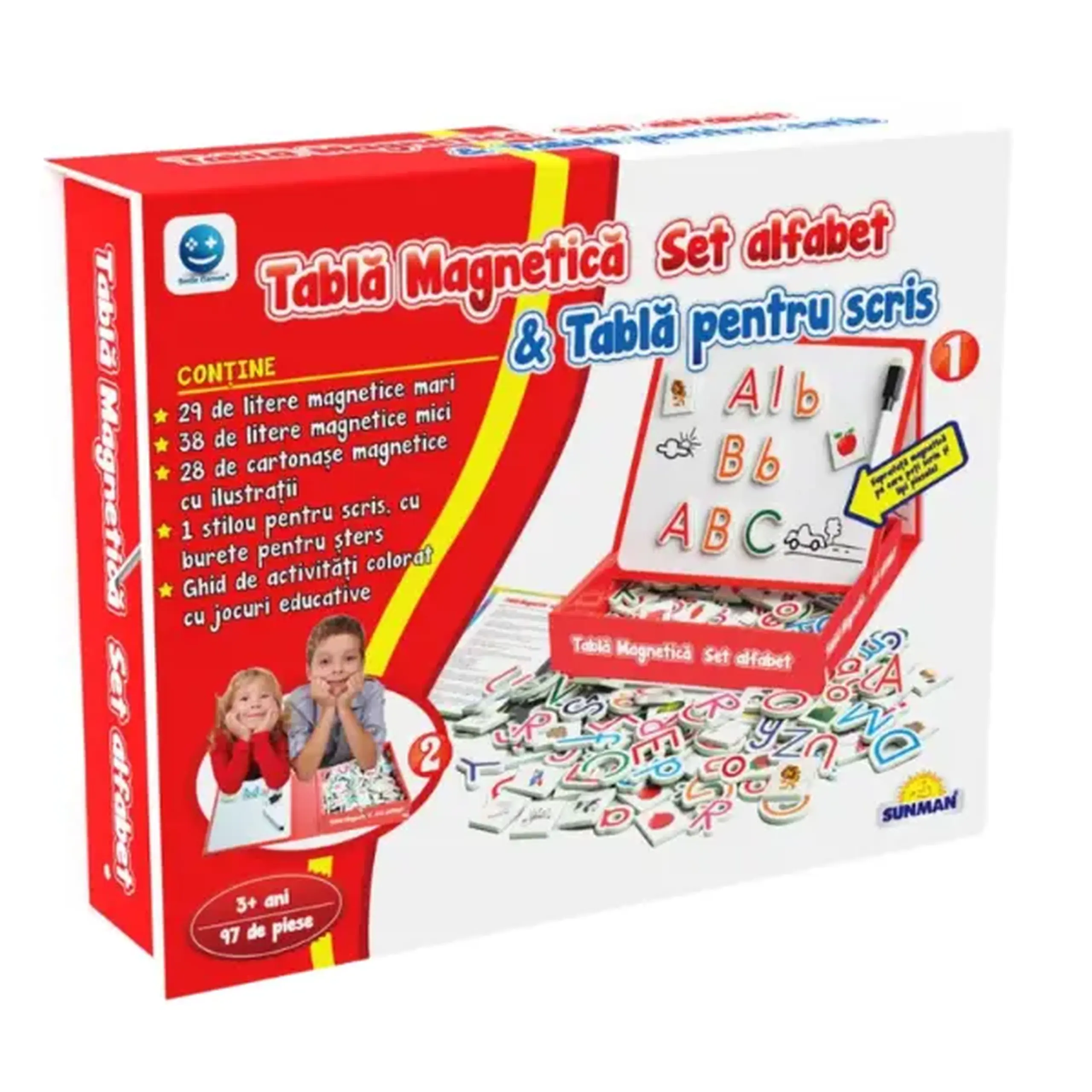 Joc educativ "Alfabetul pe tablă magnetică", (ro), Smile Games