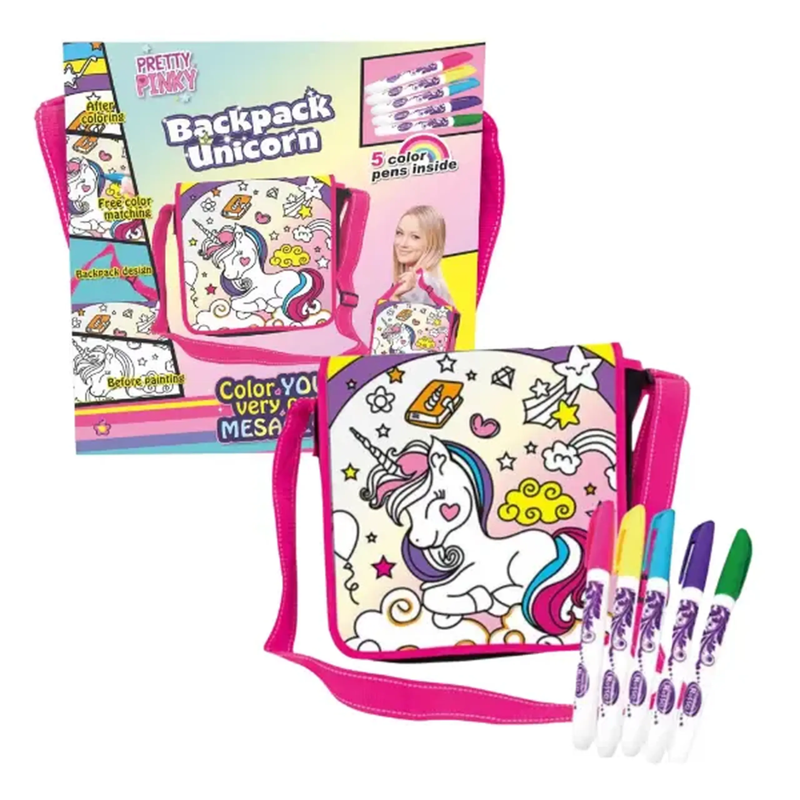 Set de colorat "Unicorn", Pretty Pinky