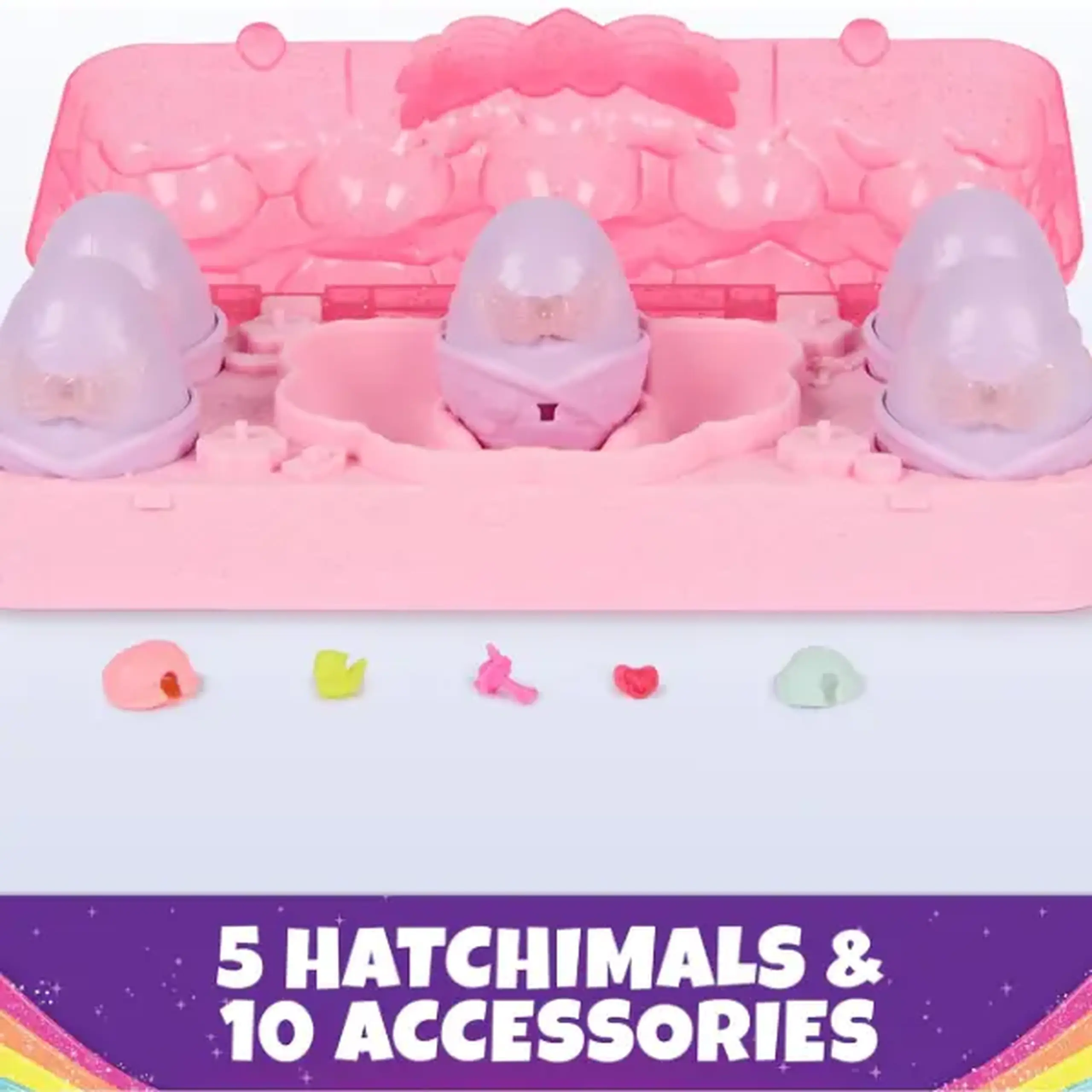 Set de joc "Rainbow Splash" cu mini-figurine și accesorii, Hatchimals Alive