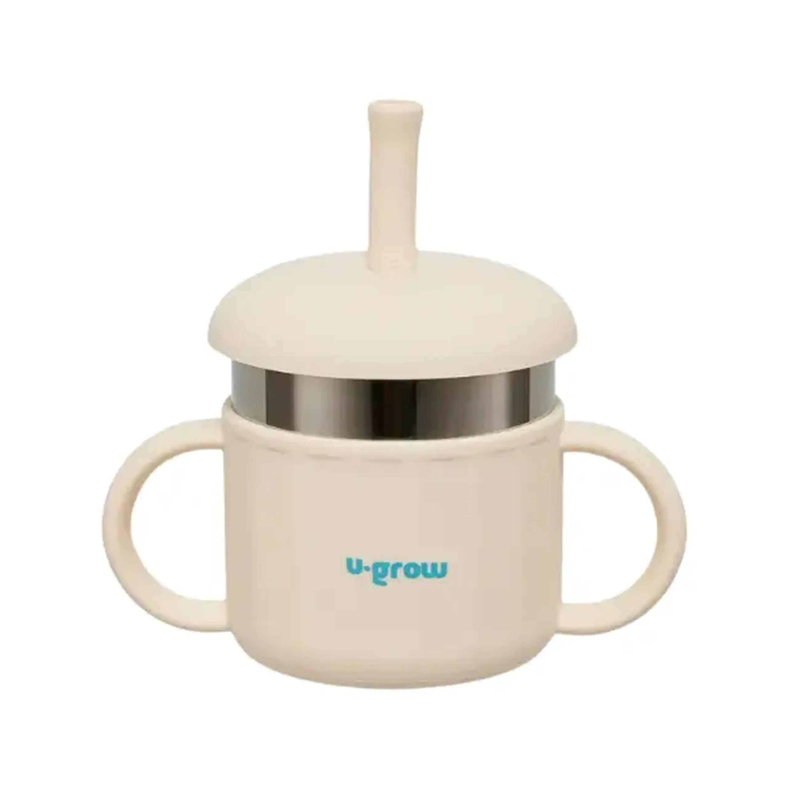 Cană din silicon cu pai și interior din inox, 220 ml