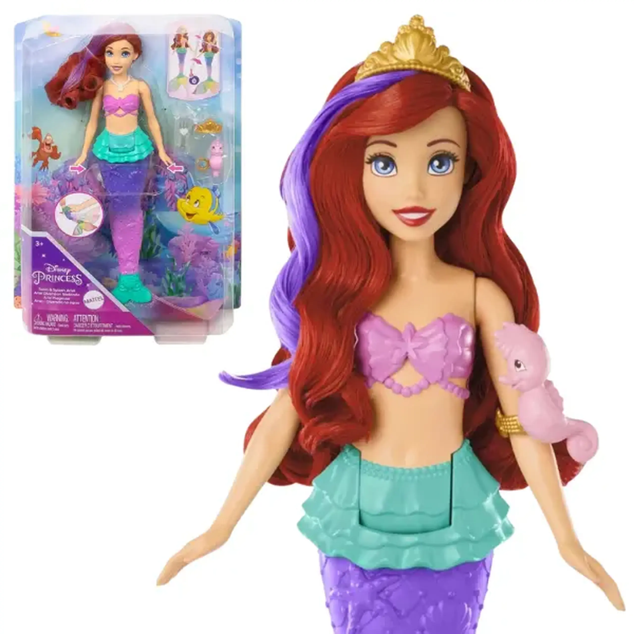 Păpușa Disney Princess Ariel, cu acsesorii