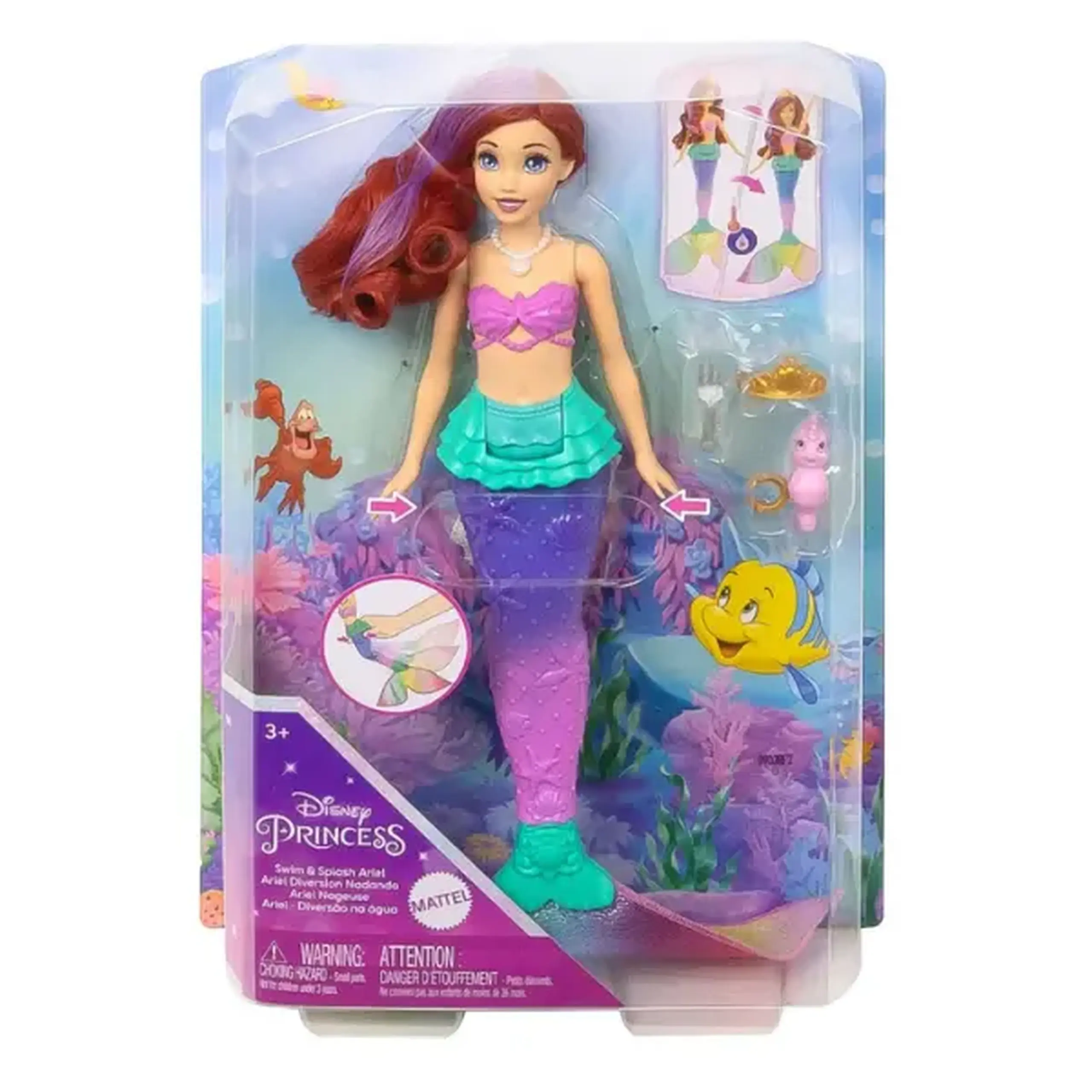 Păpușa Disney Princess Ariel, cu acsesorii