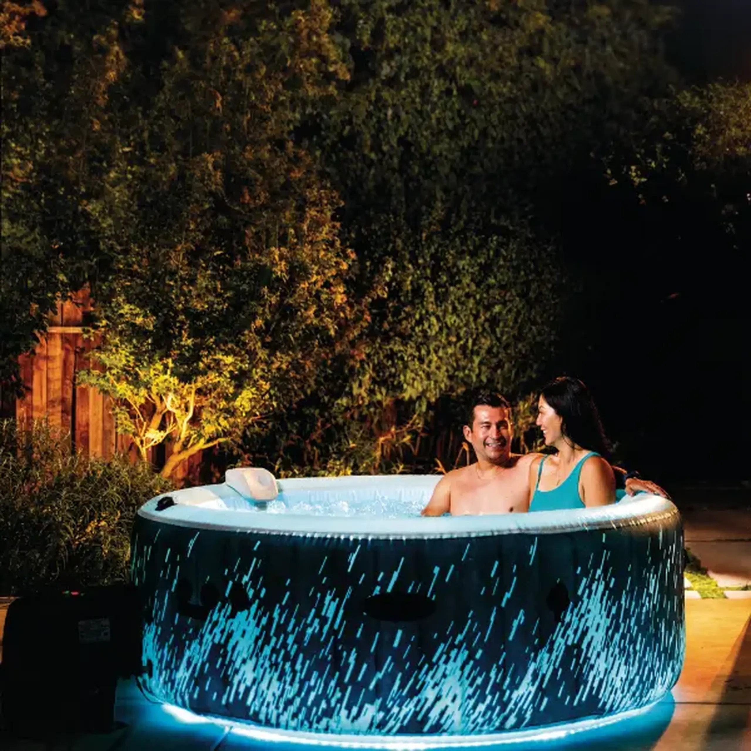 INTEX Jacuzzi SPA gonflabil “Glow Deluxe” 196х71 cm, 795L, 4 persoane