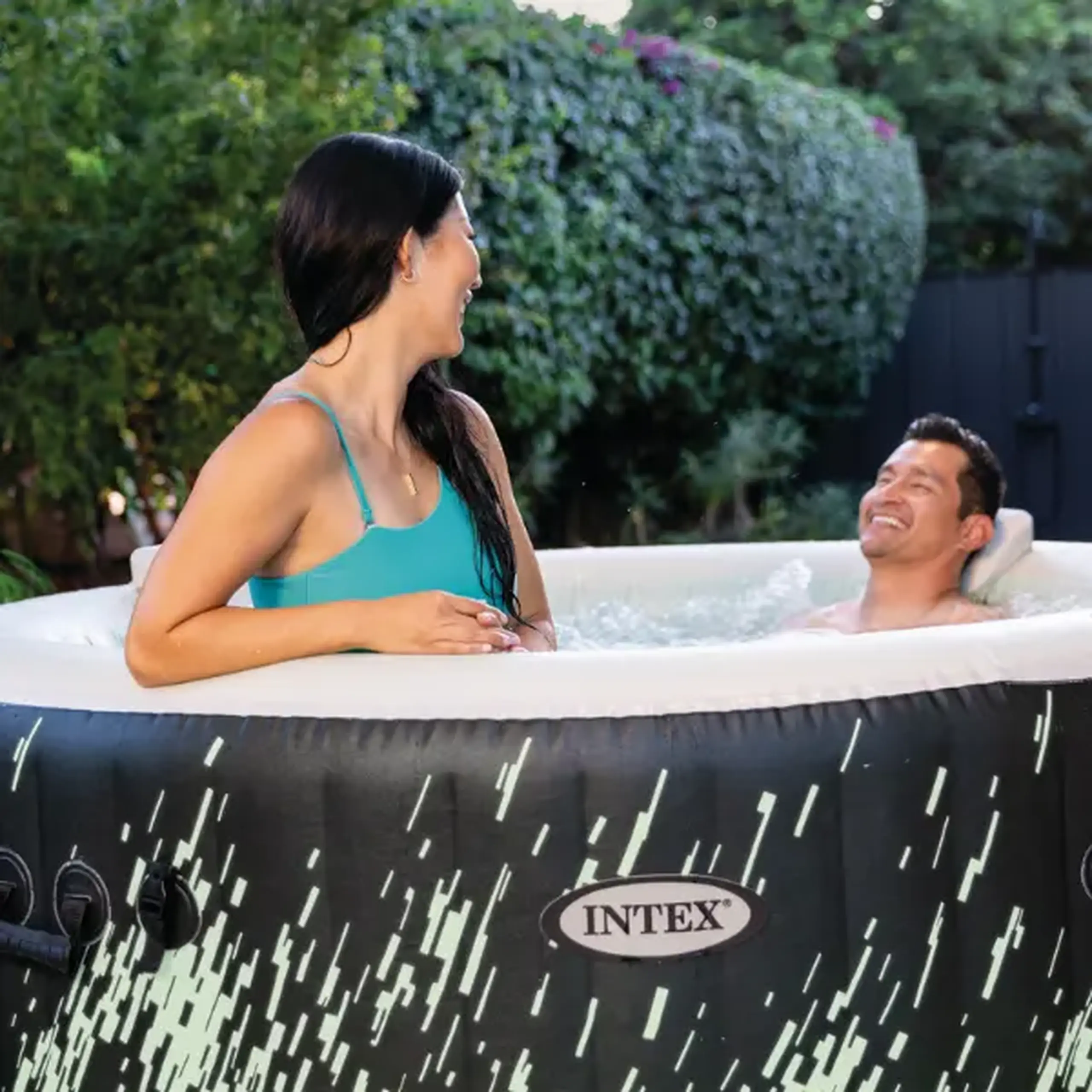 INTEX Jacuzzi SPA gonflabil “Glow Deluxe” 196х71 cm, 795L, 4 persoane