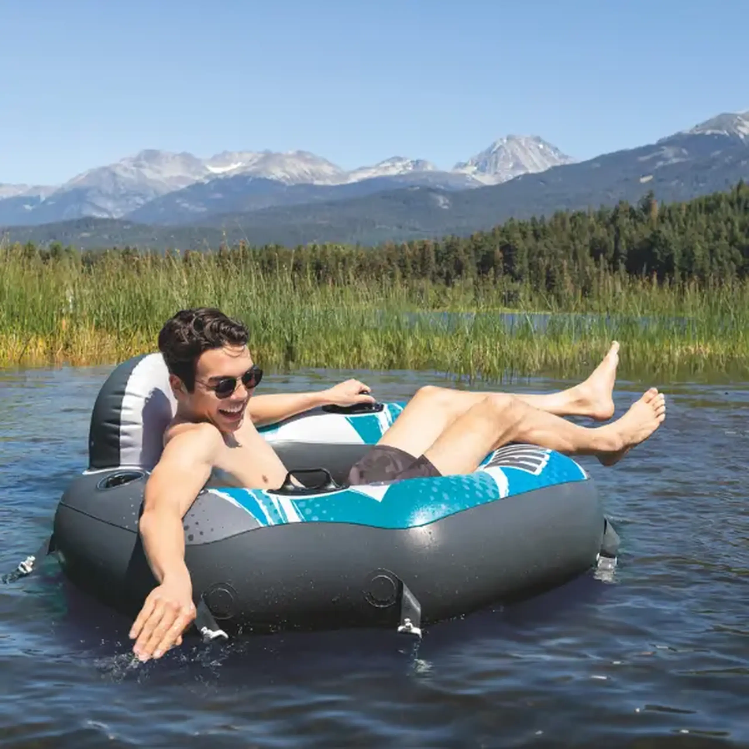 INTEX Scaun plutitor gonflabil "River Run Connect Lounge", 130 x 126 cm, până la 100 kg