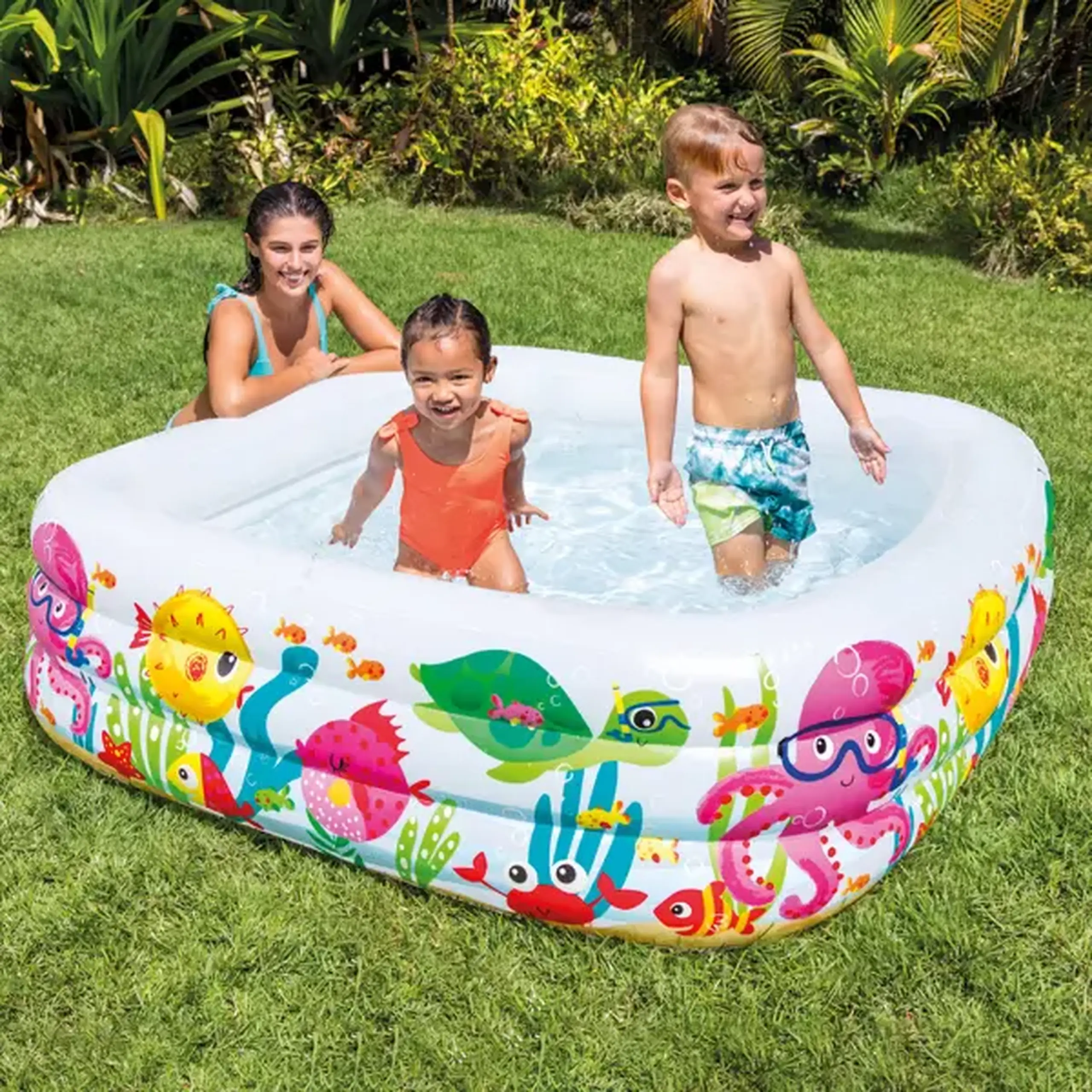 INTEX Piscina gonflabilă "Acvariul marin", 159 x 159 x 50 cm, 340l, 3+