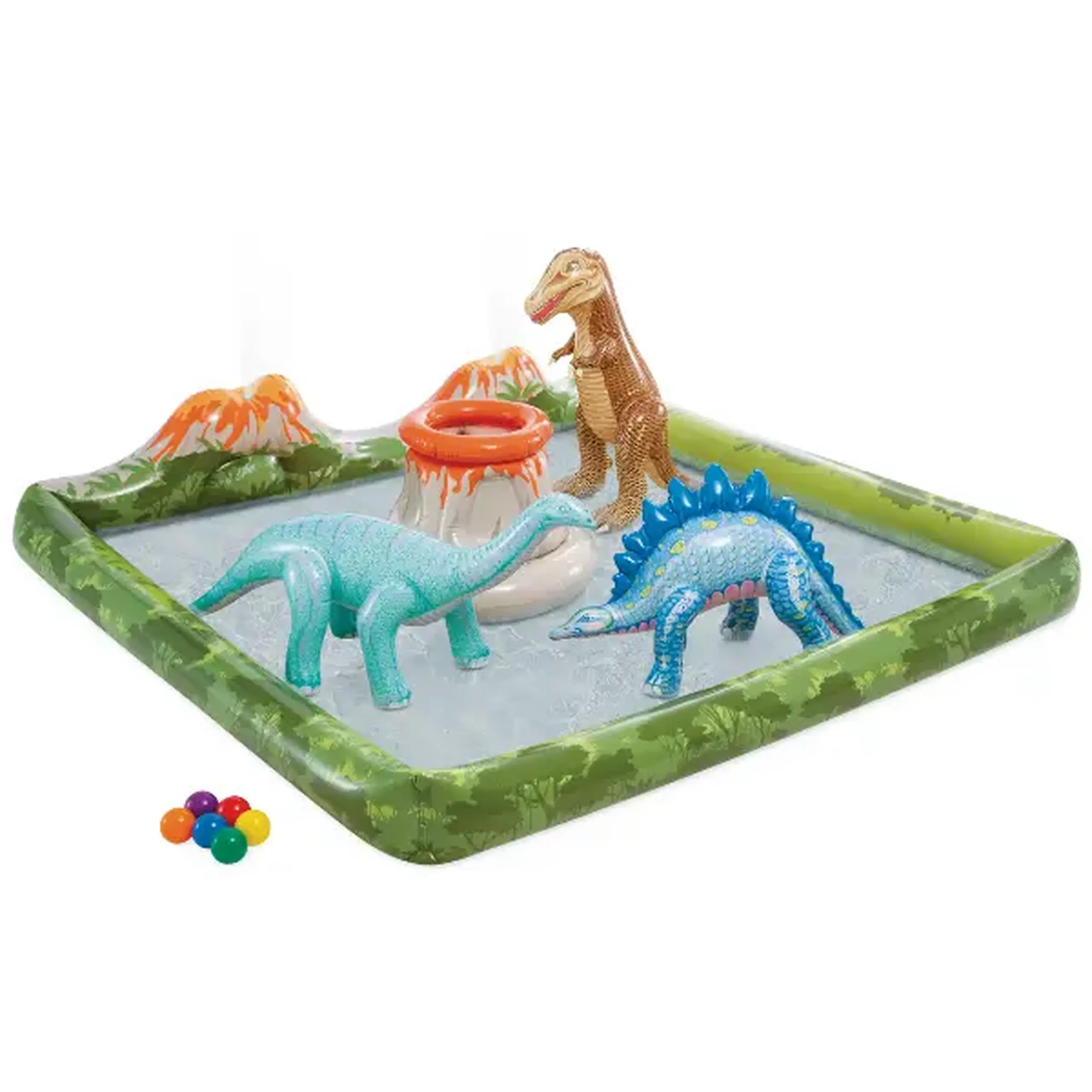 INTEX Centru de joacă gonflabil "Jurassic Adventure", 201 x 201 x 36 cm, până la 81 kg, 410l, 2+