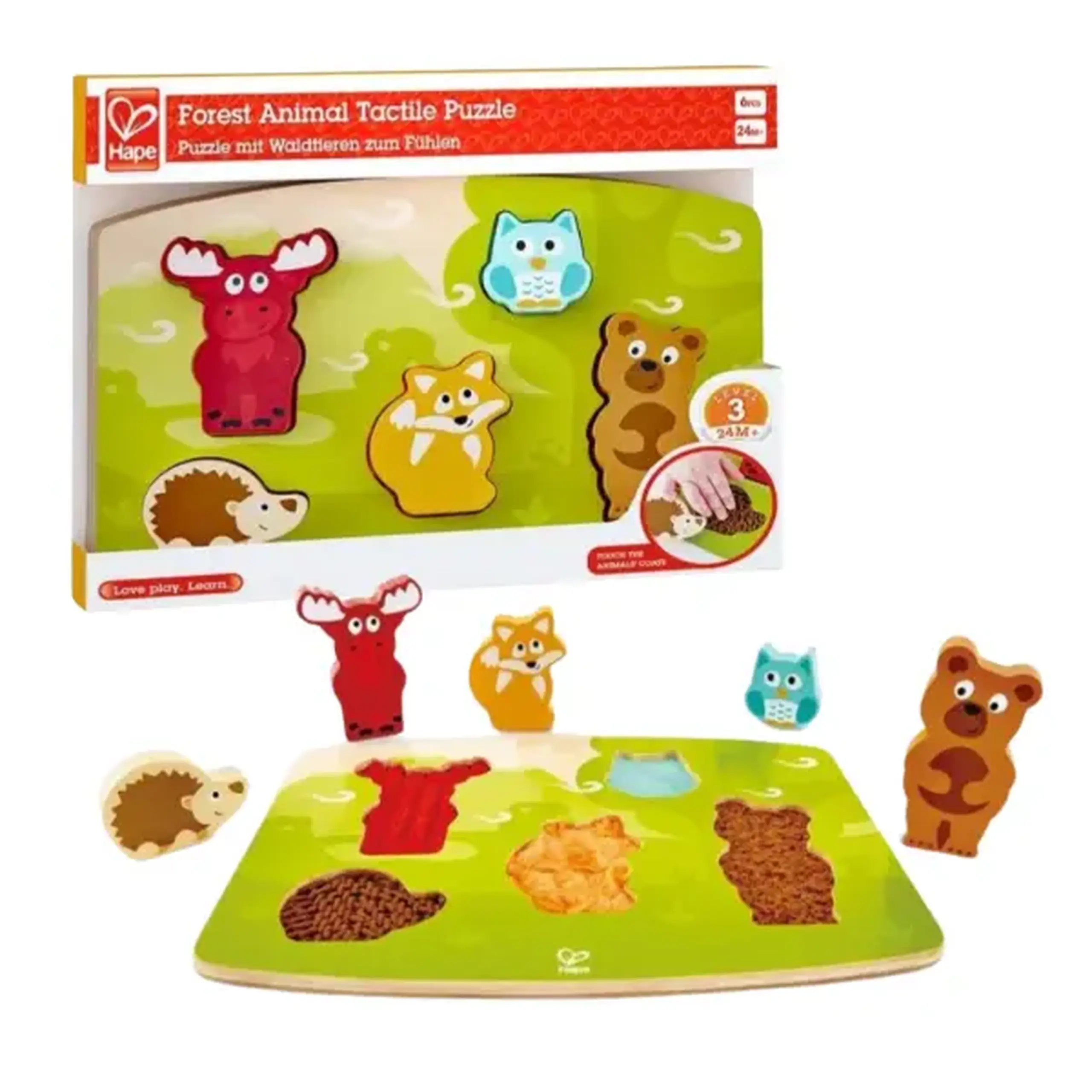 Puzzle tactil "Animale din pădure"