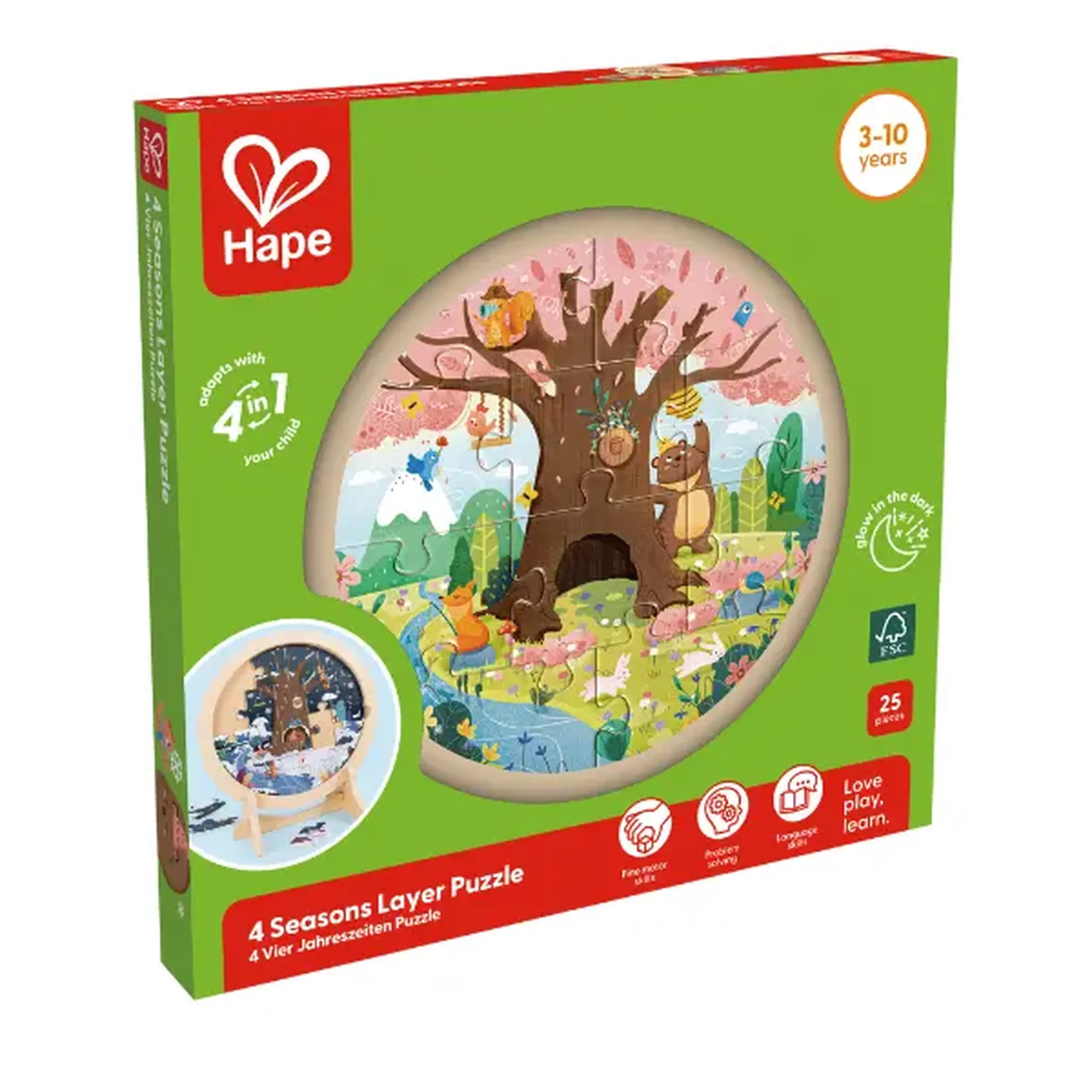 Puzzle "4 anotimpuri" (10+12+16+18 el.)