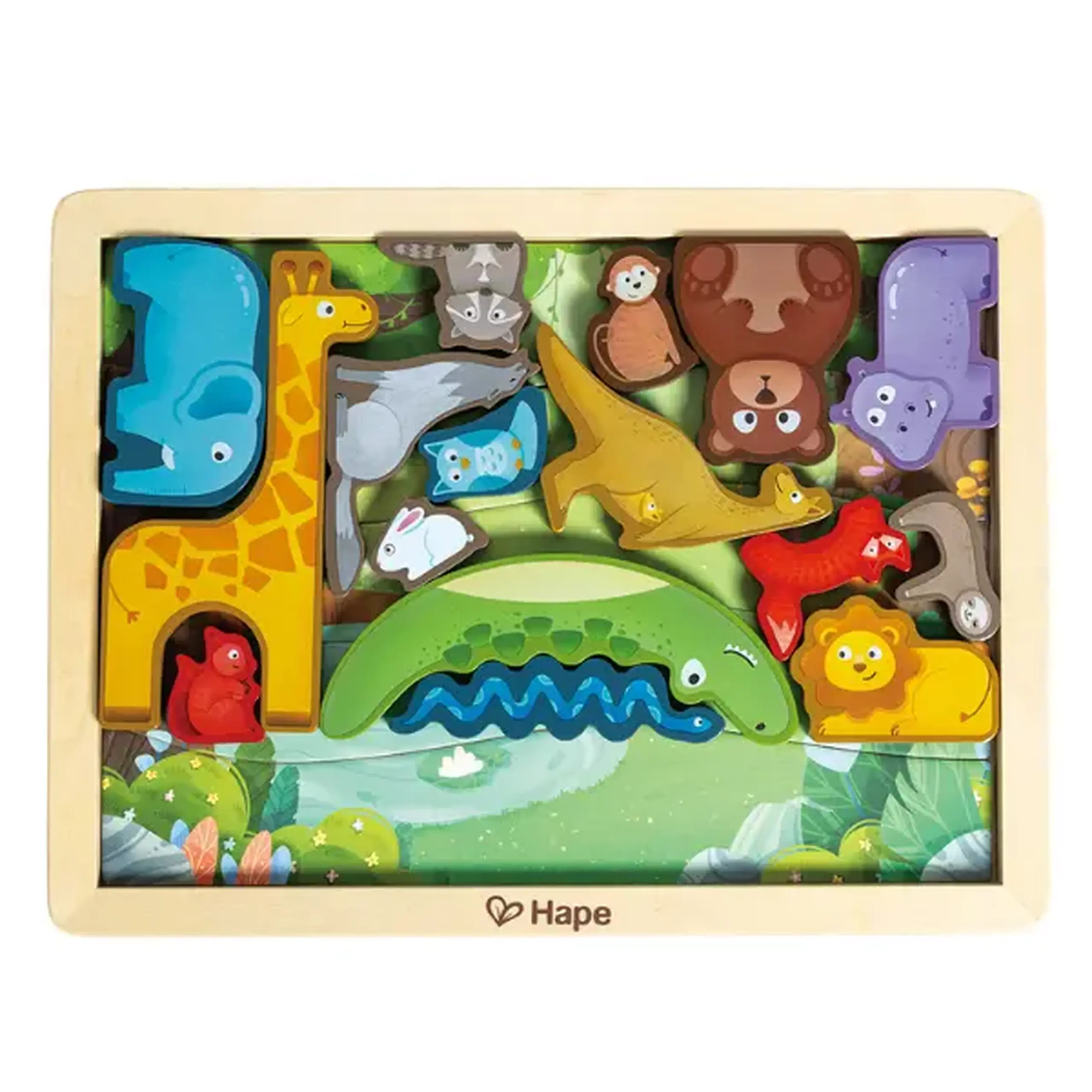 Puzzle "Regatul Animalelor", 16 piese