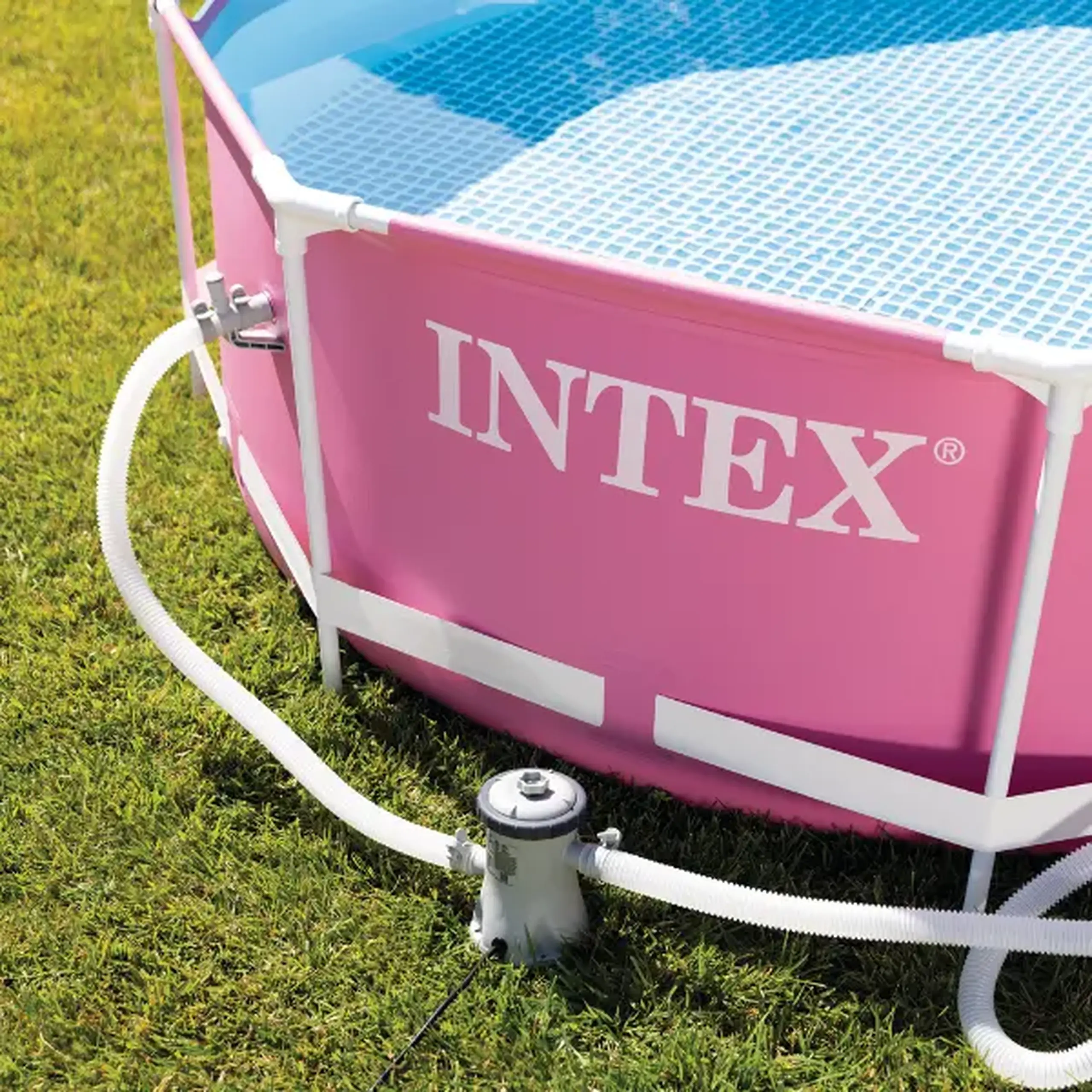 INTEX Piscină Metal Frame Pink 244х76 сm, 2843L, cadru metalic