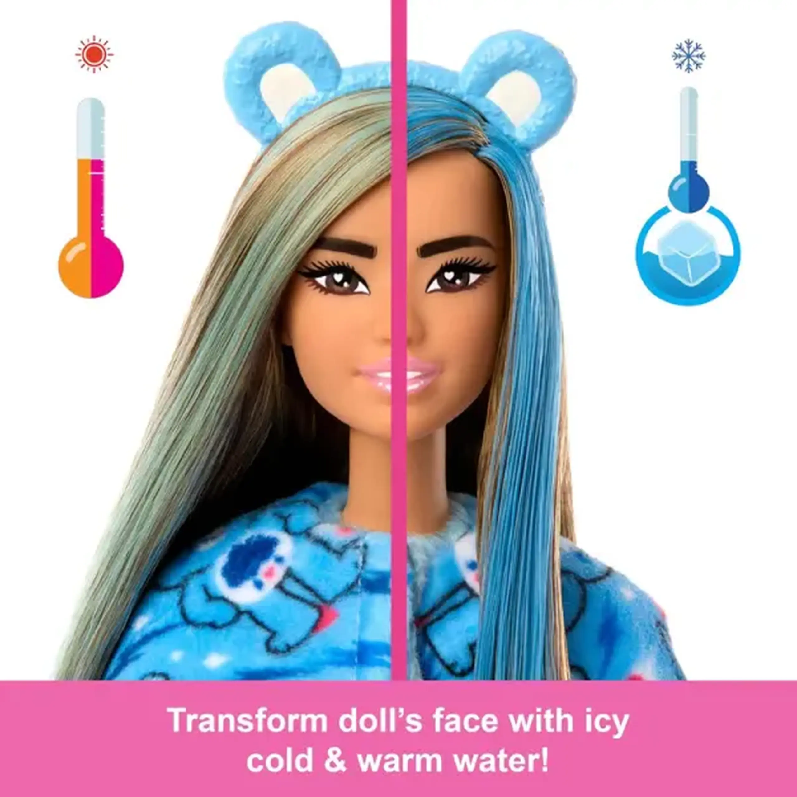 Păpușa Barbie Cutie Reveal "Barbie în costum de pluș de ursuleț"