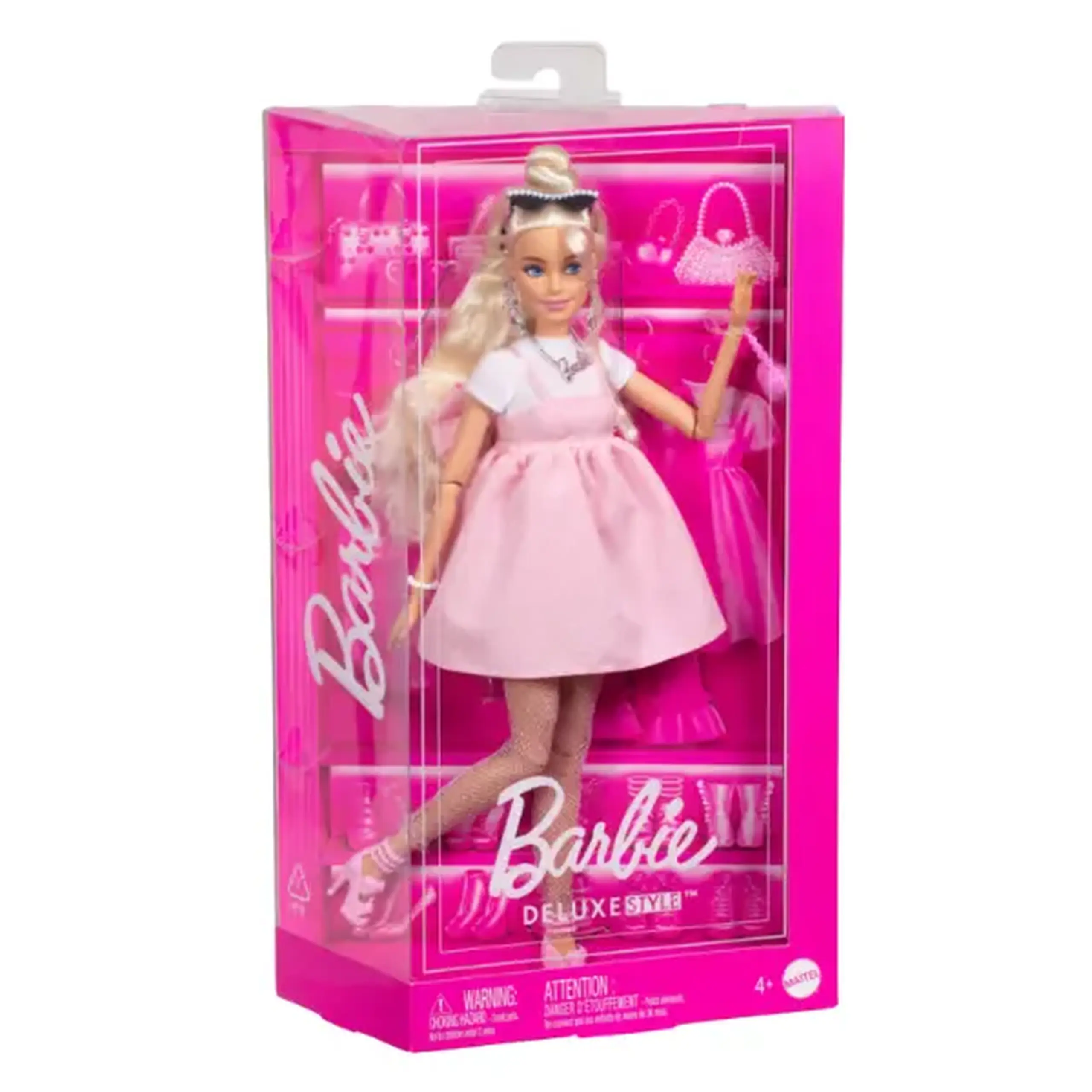 Păpușa Barbie "Fashionistă în rochie roz pastel"