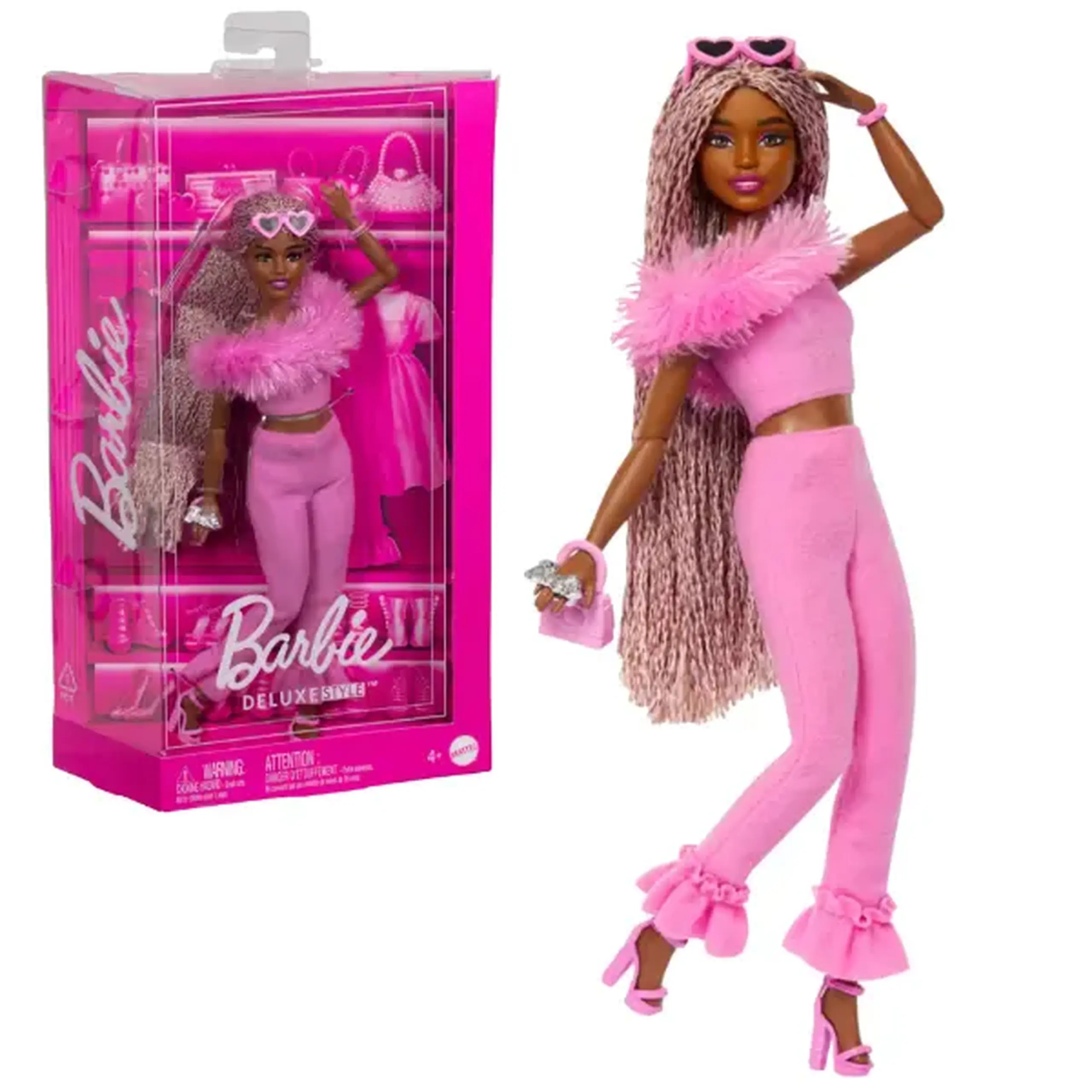 Păpușa Barbie "Fashionistă într-un costum roz"