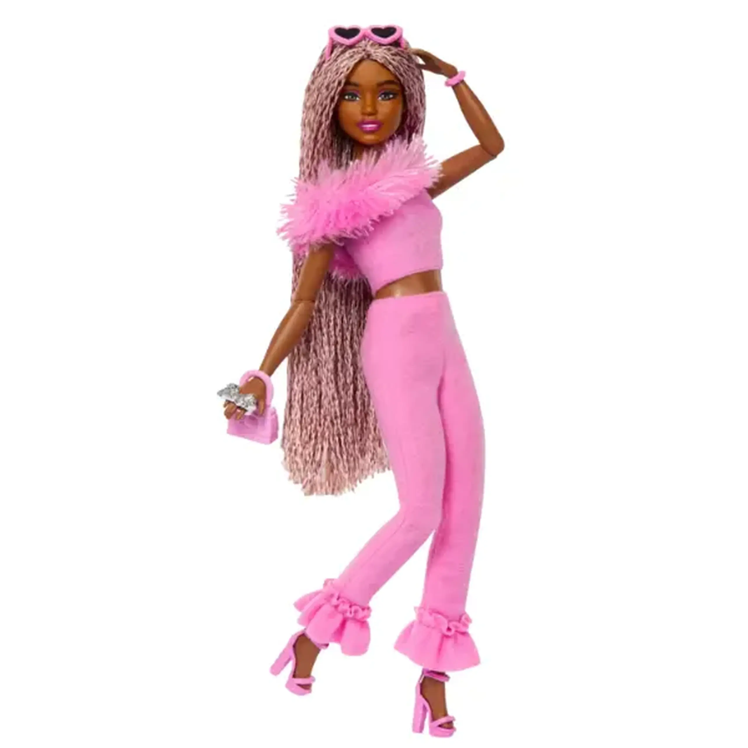 Păpușa Barbie "Fashionistă într-un costum roz"
