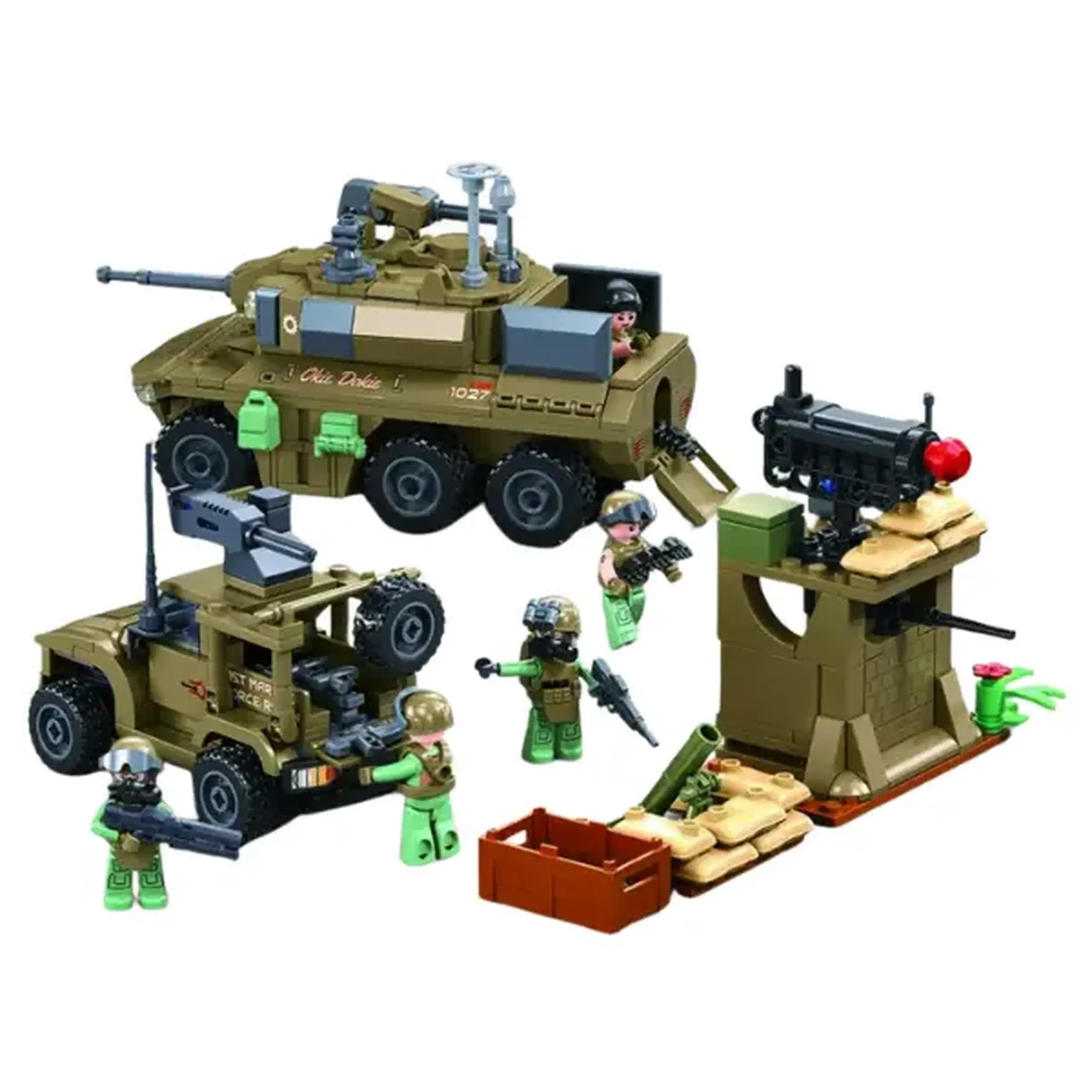 Set de construcție "Vehicule militare", 744 elem.