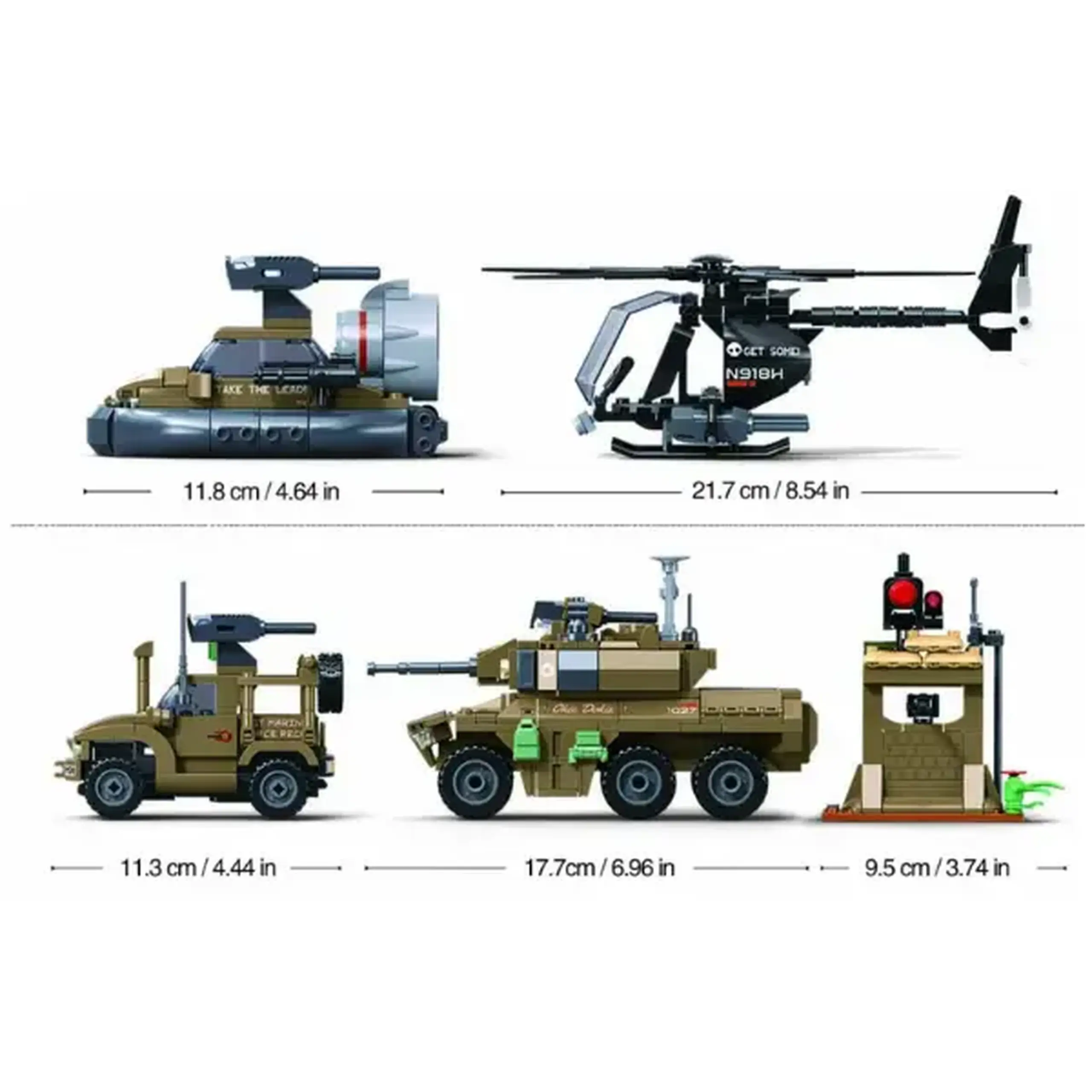 Set de construcție "Vehicule militare", 744 elem.