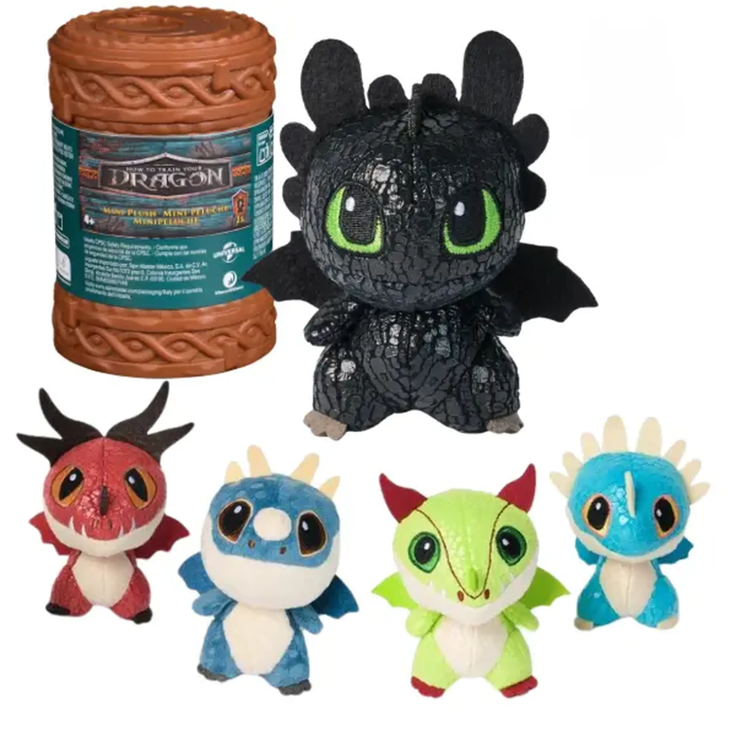 Mini-dragon de pluș în cutie surpriză „Cum să îți dresezi dragonul” (as.)