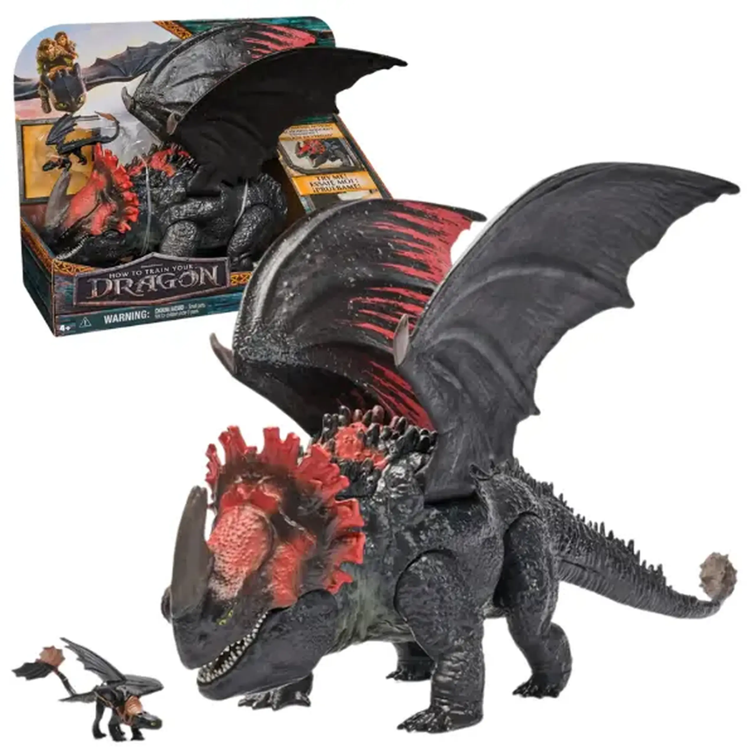 Figurină dragon Red Death cu mini-Toothless "Cum să îți dresezi dragonul"