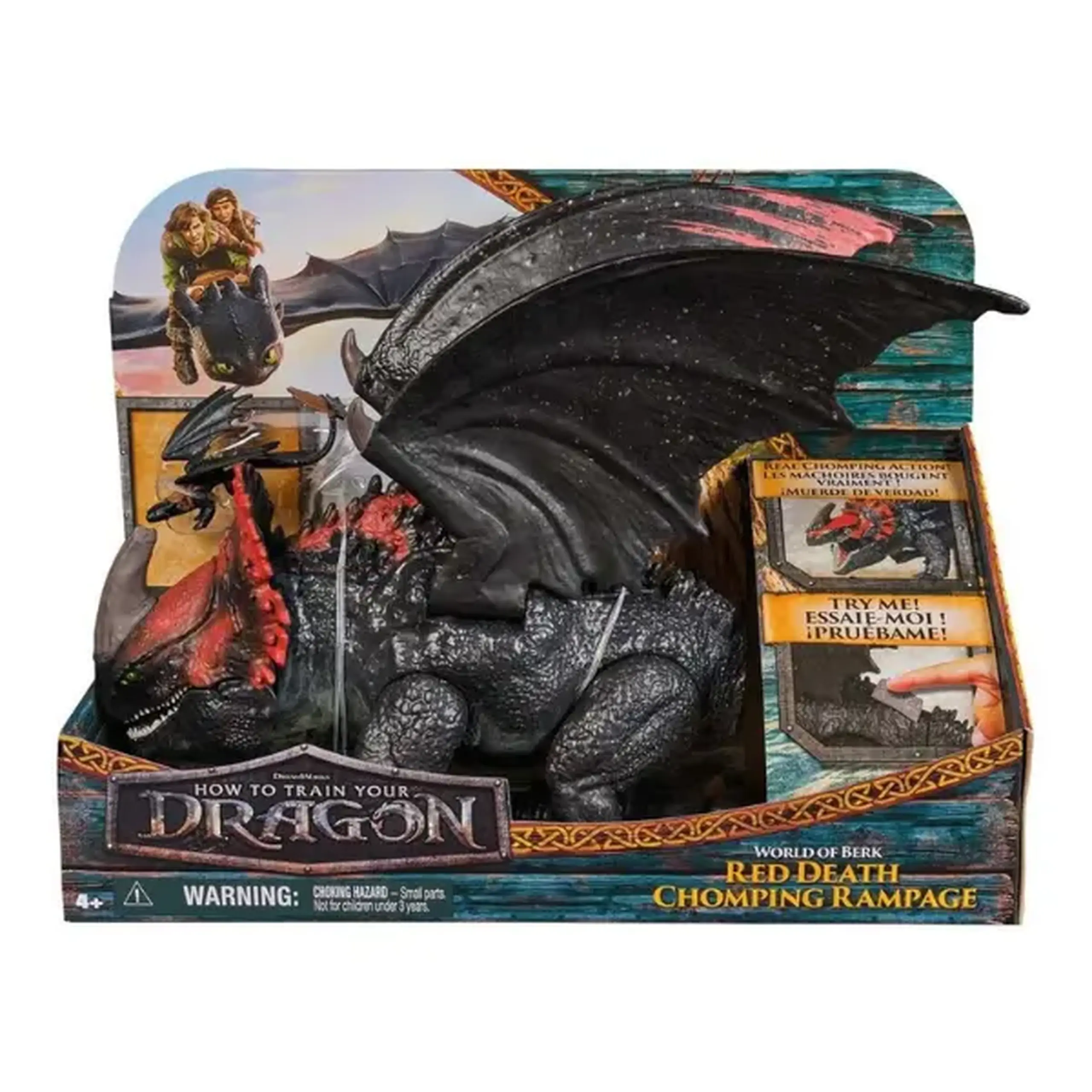 Figurină dragon Red Death cu mini-Toothless "Cum să îți dresezi dragonul"